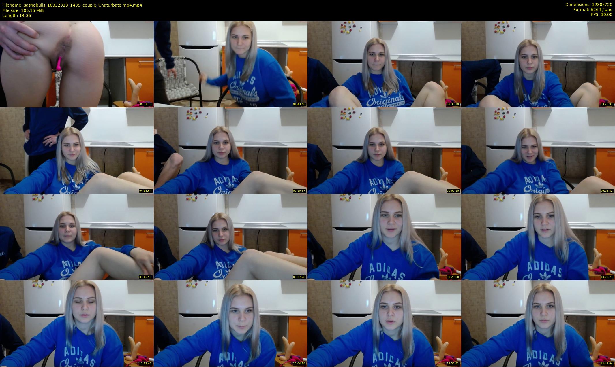sashabulls — 15 minute Chaturbate couple cam show recording, 720p, Mar 16, 2019