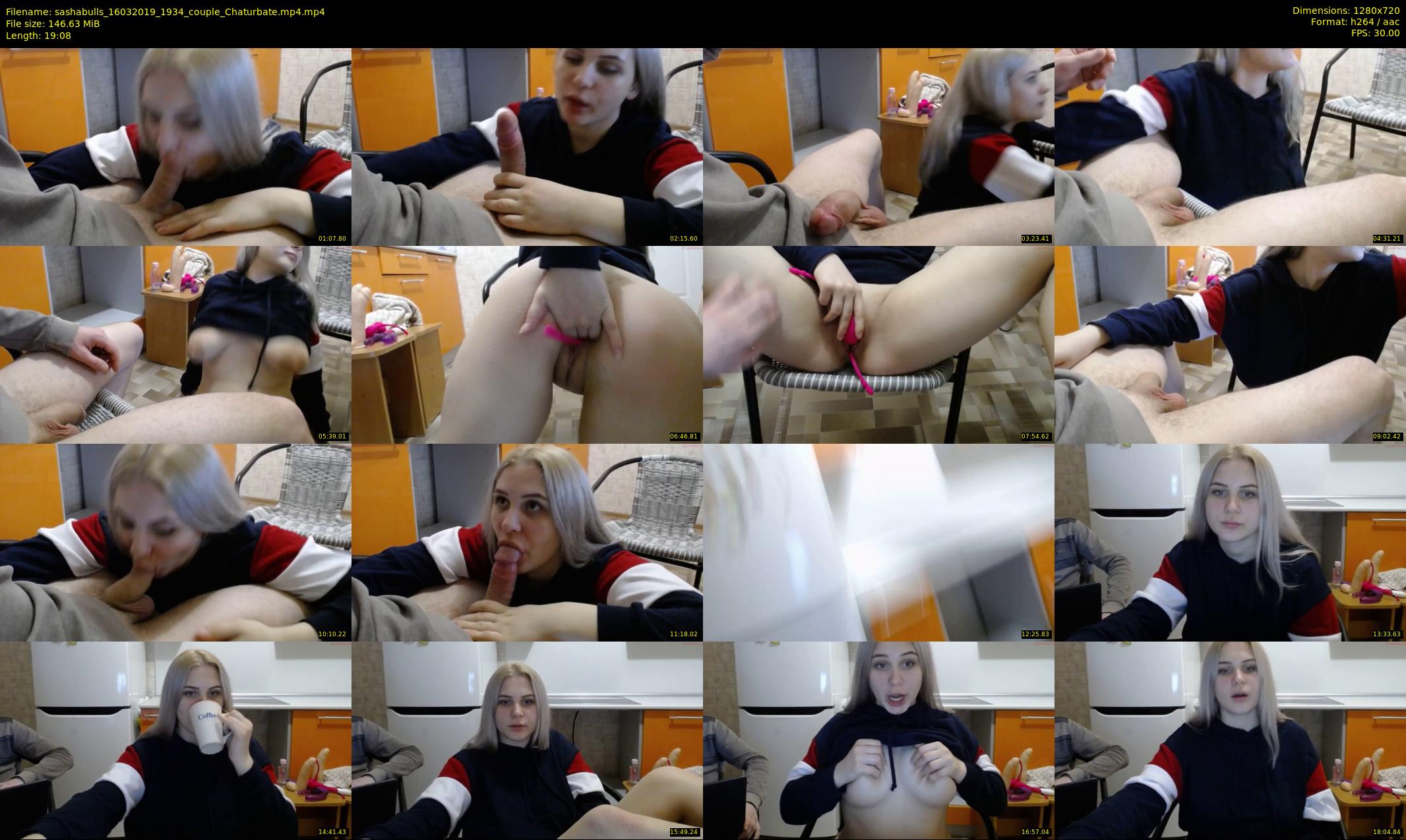 sashabulls — 20 minute Chaturbate couple cam show recording, 720p, Mar 16, 2019