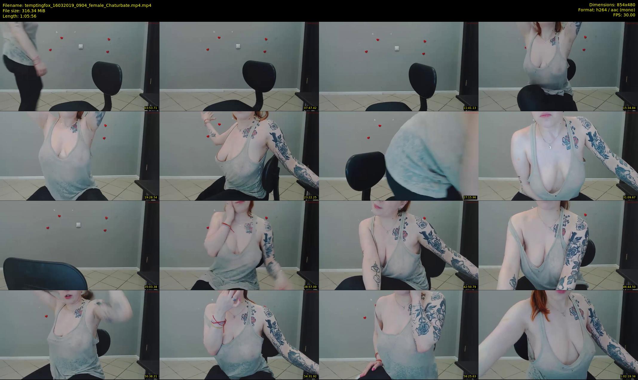 temptingfox — 66 minute Chaturbate female cam show recording, 480p, Mar 16, 2019
