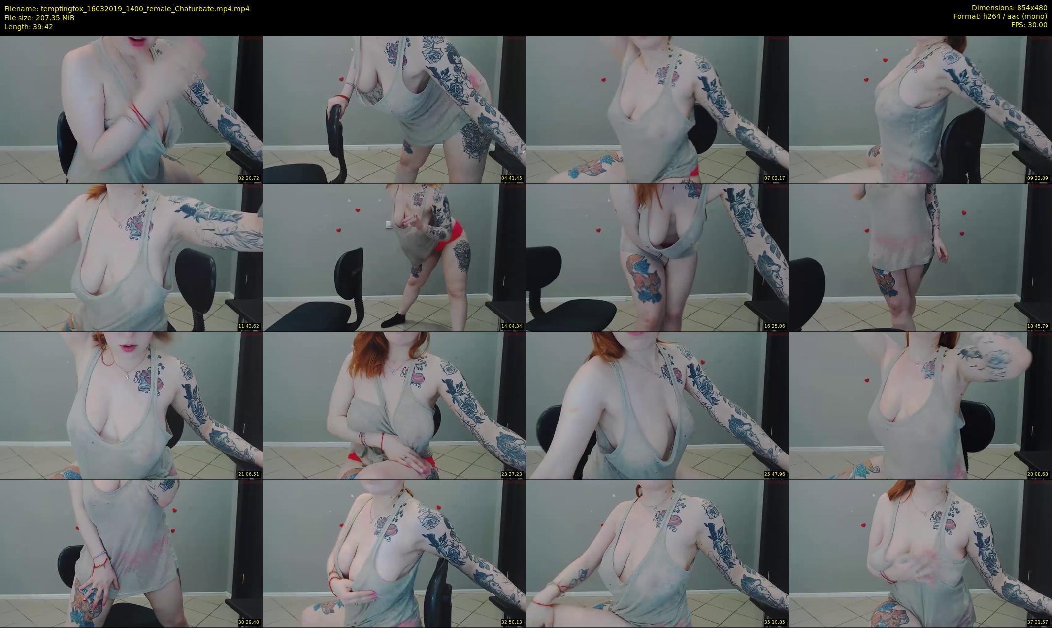 temptingfox — 40 minute Chaturbate female cam show recording, 480p, Mar 16, 2019