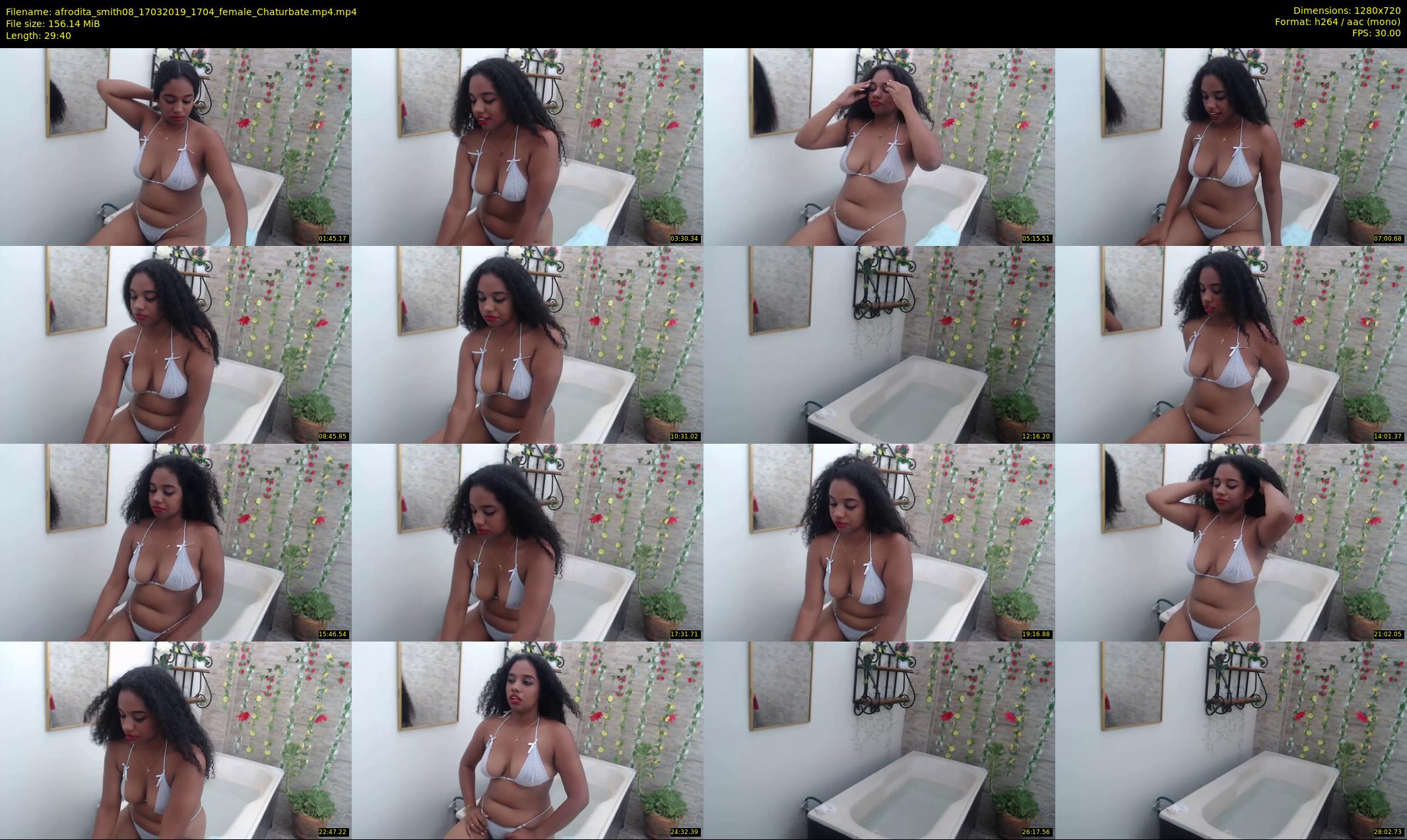 afrodita_smith08 — 30 minute Chaturbate female cam show recording, 720p, Mar 17, 2019