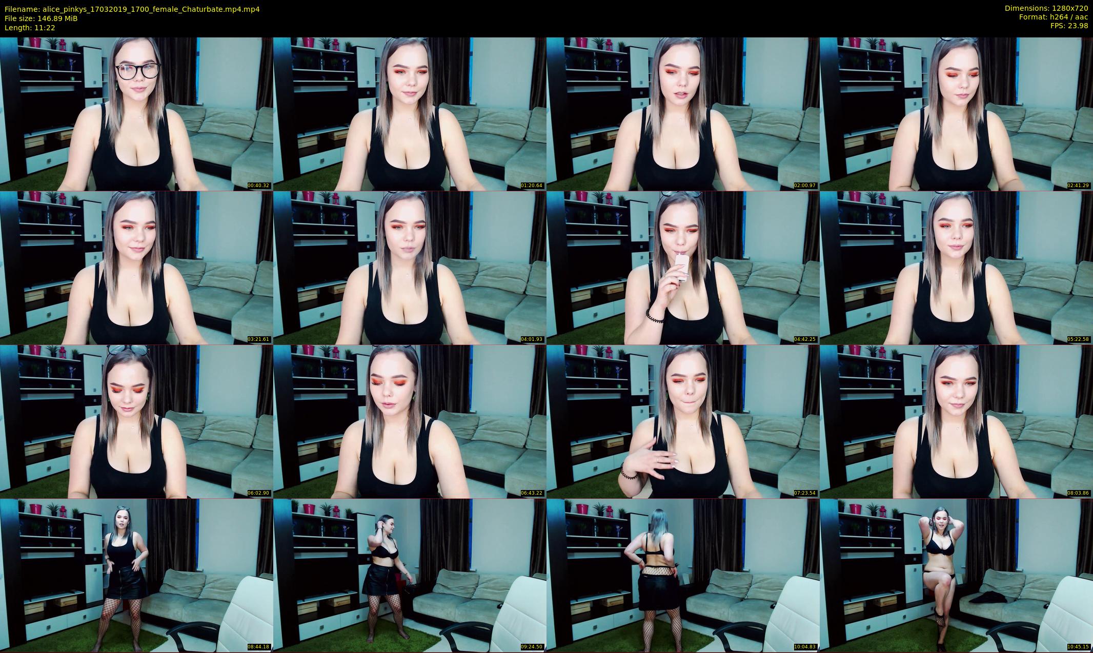 alice_pinkys — 12 minute Chaturbate female cam show recording, 720p, Mar 17, 2019