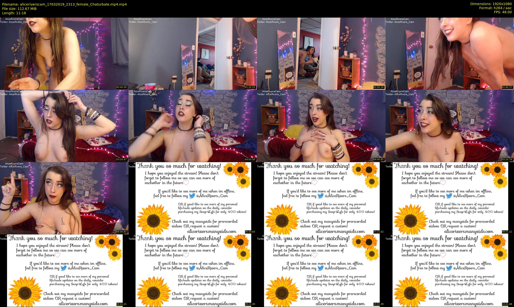 aliceriverscam — 12 minute Chaturbate female cam show recording, 1080p, Mar 17, 2019