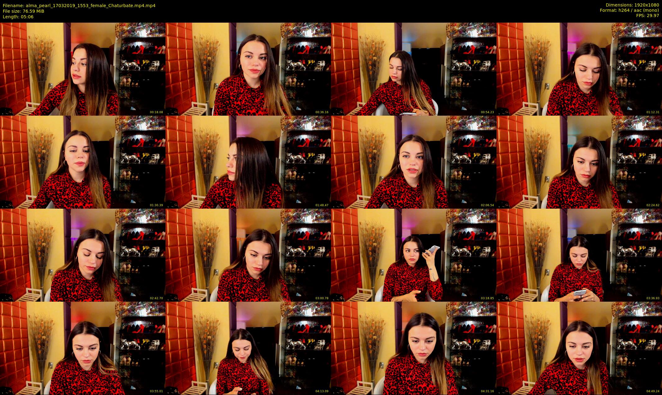 alma_pearl — 6 minute Chaturbate female cam show recording, 1080p, Mar 17, 2019
