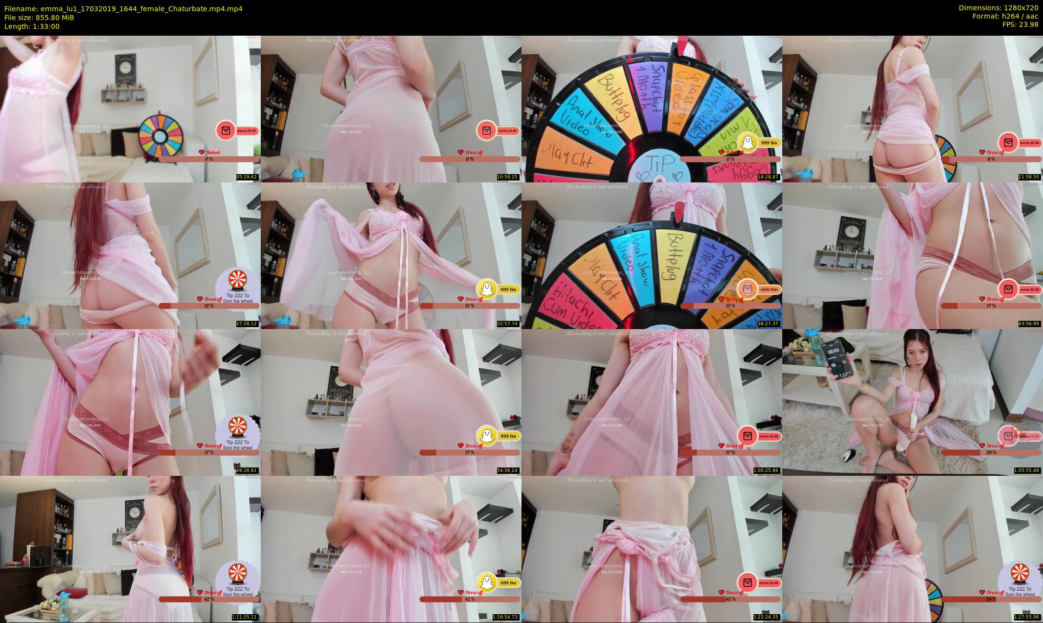 emma_lu1 — 93 minute Chaturbate female cam show recording, 720p, Mar 17, 2019