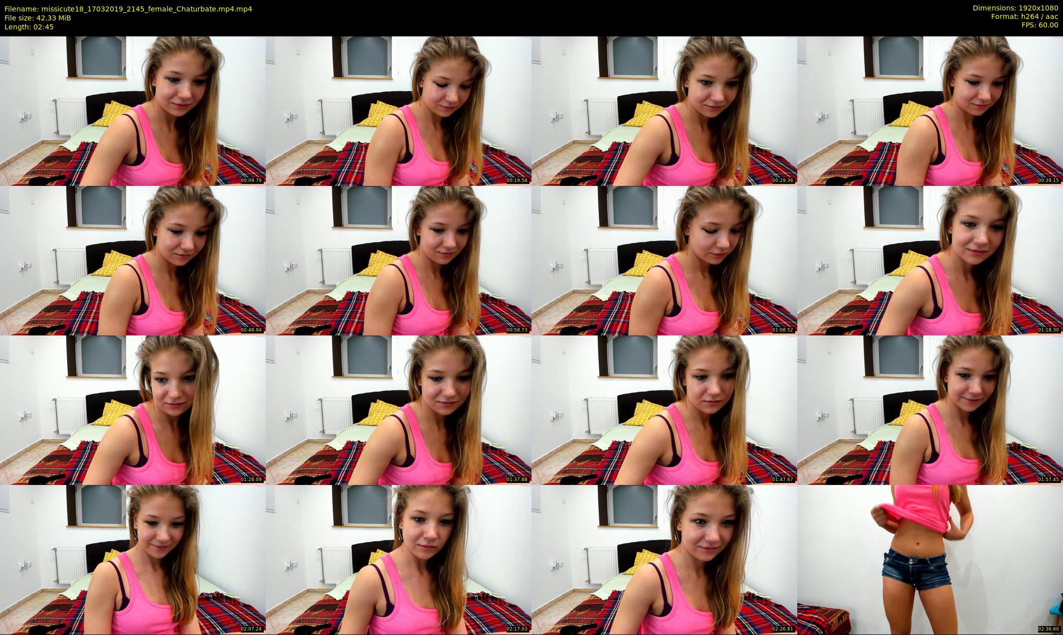 missicute18 — 3 minute Chaturbate female cam show recording, 1080p, Mar 17, 2019