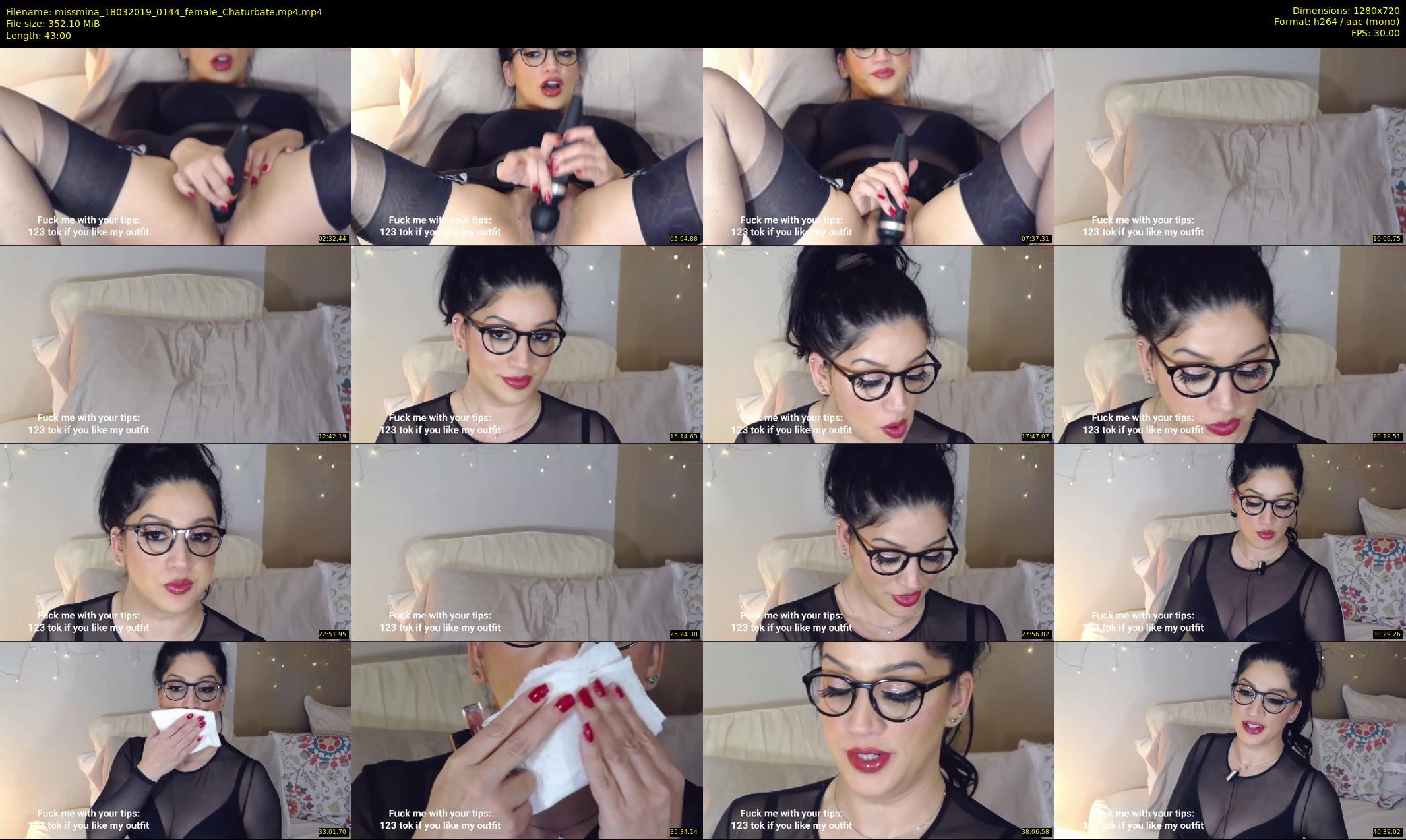 missmina — 43 minute Chaturbate female cam show recording, 720p, Mar 18, 2019