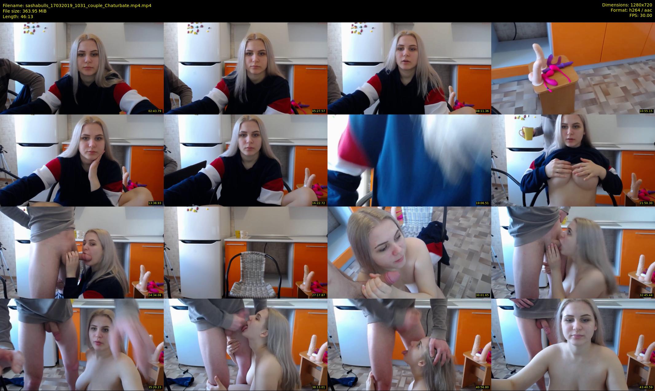 sashabulls — 47 minute Chaturbate couple cam show recording, 720p, Mar 17, 2019