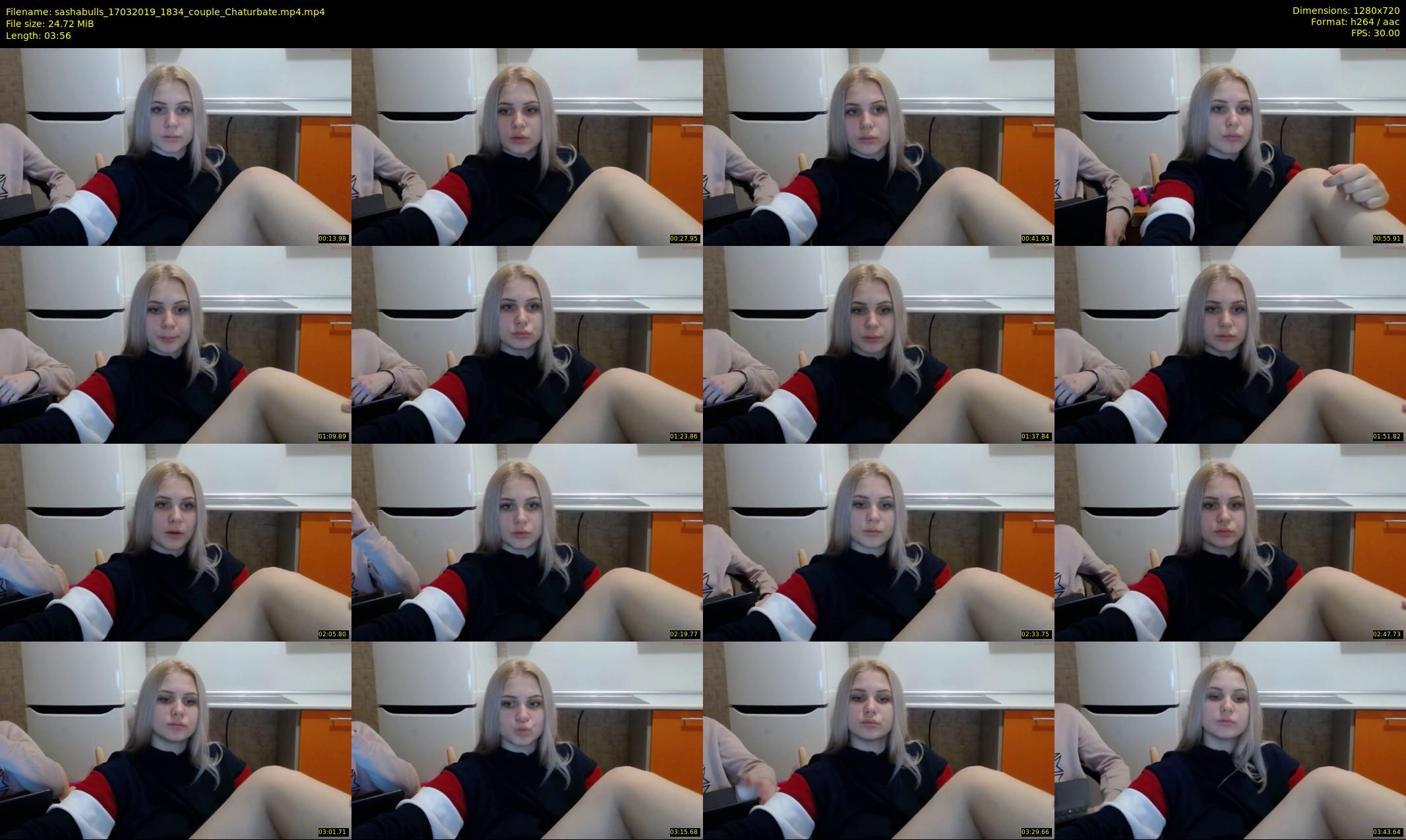 sashabulls — 4 minute Chaturbate couple cam show recording, 720p, Mar 17, 2019