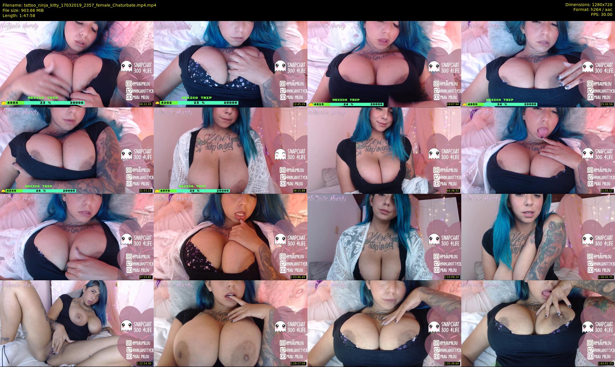 tattoo_ninja_kitty — 108 minute Chaturbate female cam show recording, 720p, Mar 17, 2019