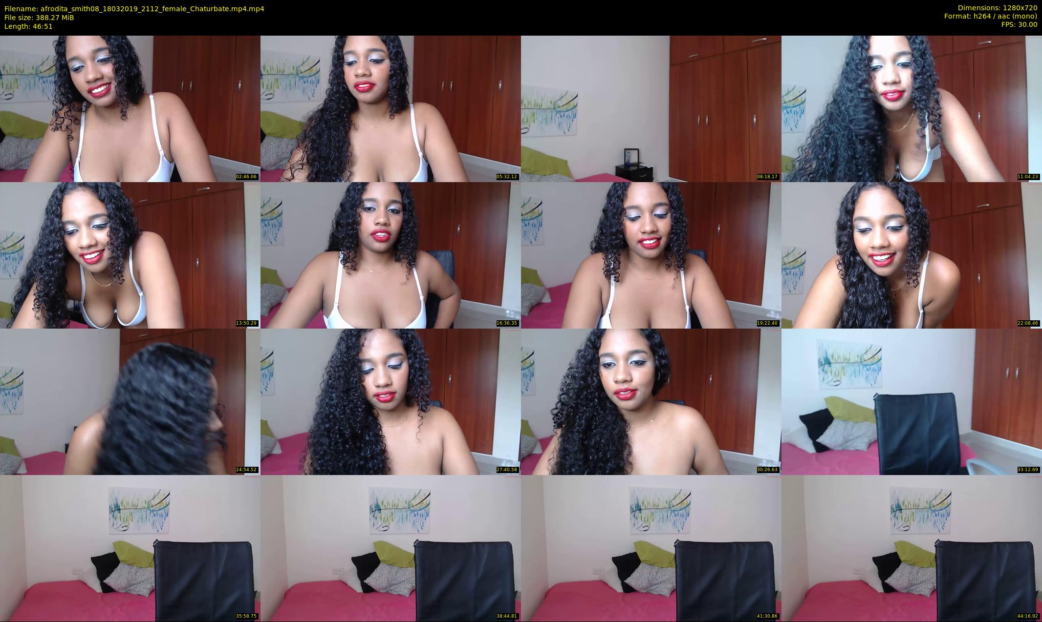 afrodita_smith08 — 47 minute Chaturbate female cam show recording, 720p, Mar 18, 2019
