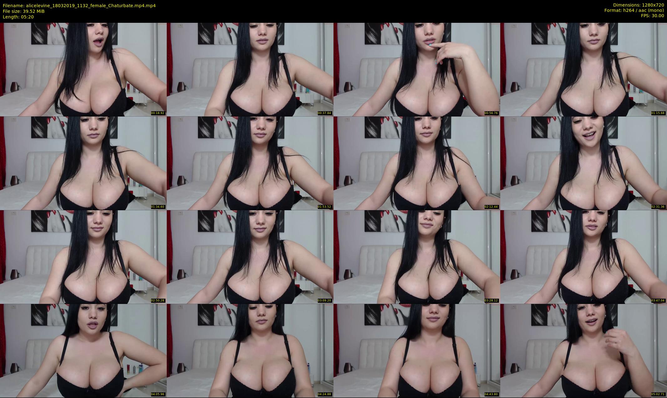 alicelevine — 6 minute Chaturbate female cam show recording, 720p, Mar 18, 2019