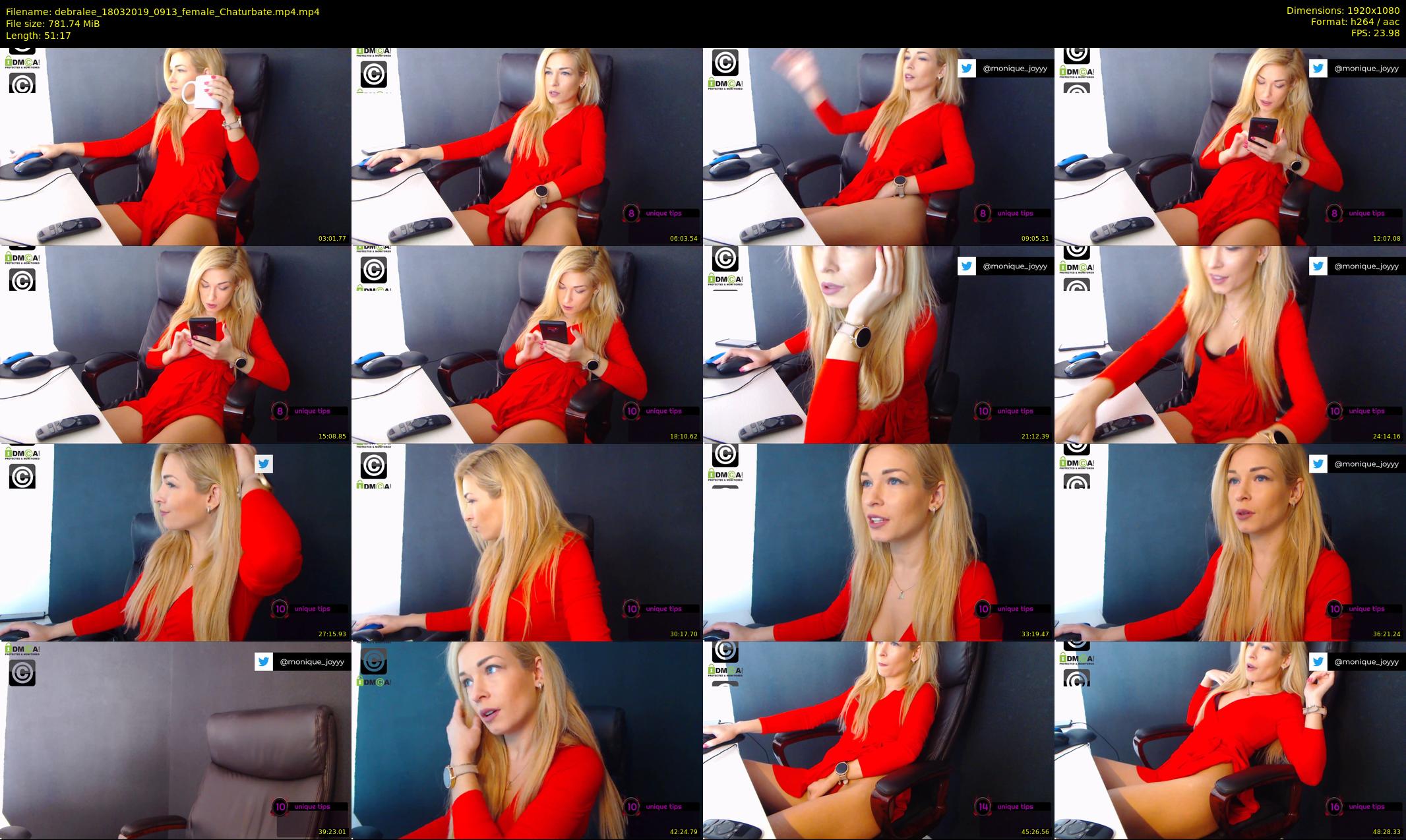debralee — 52 minute Chaturbate female cam show recording, 1080p, Mar 18, 2019