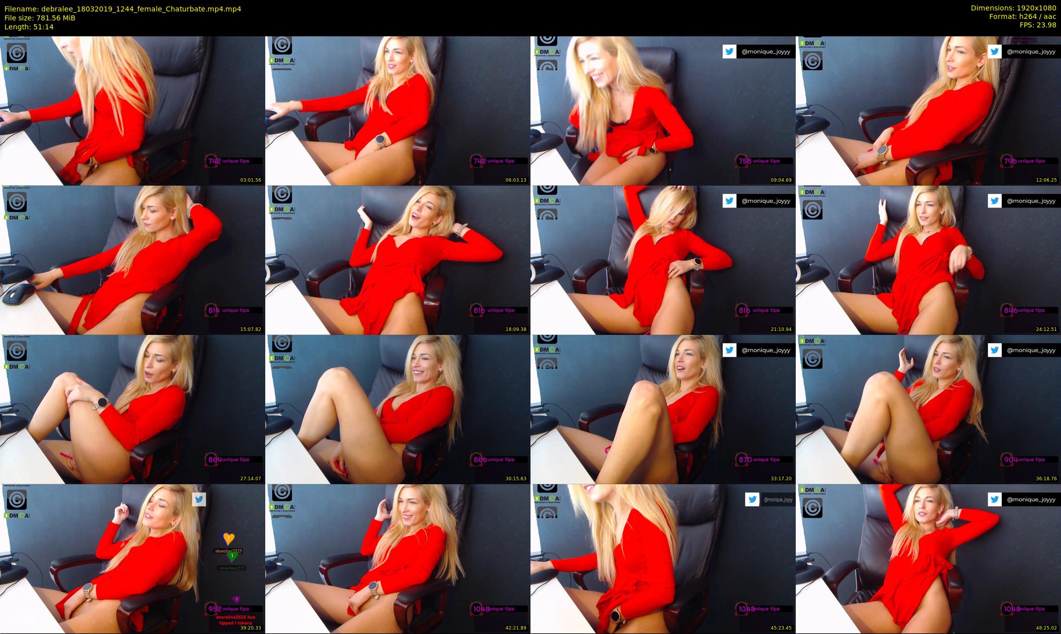 debralee — 52 minute Chaturbate female cam show recording, 1080p, Mar 18, 2019