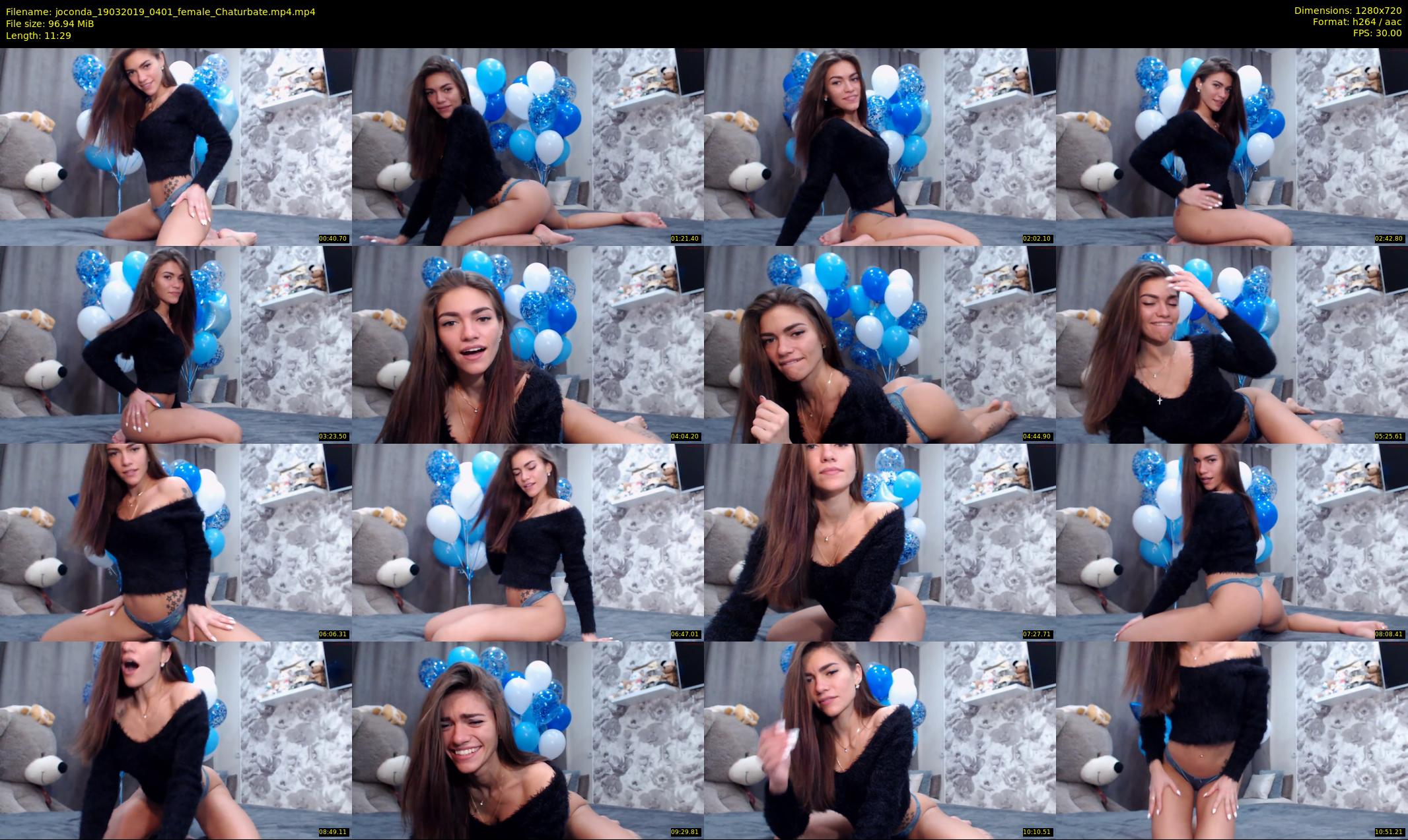 joconda — 12 minute Chaturbate female cam show recording, 720p, Mar 19, 2019