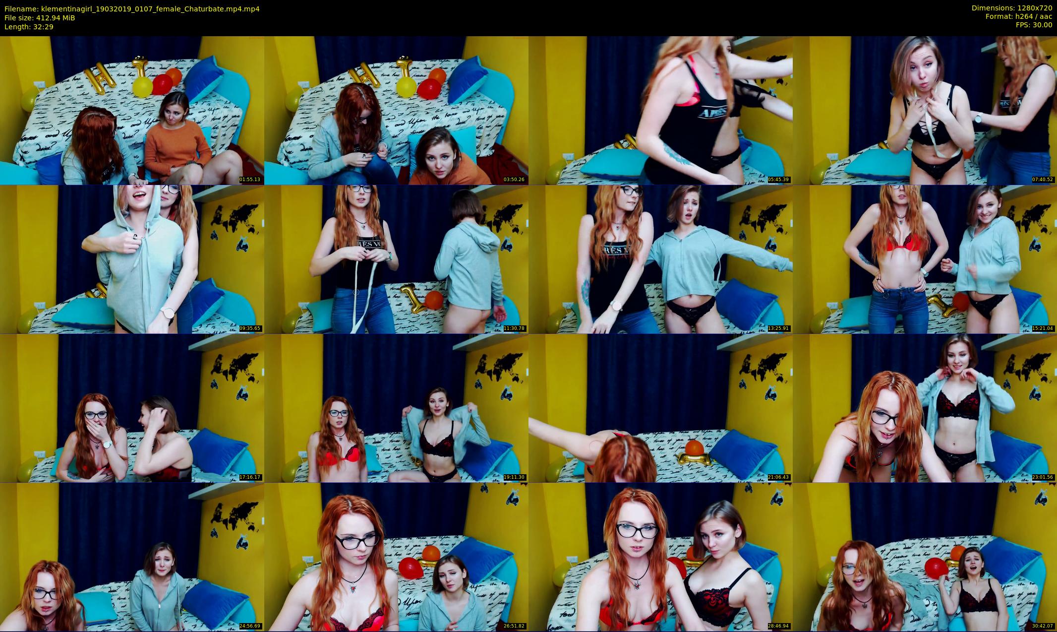 klementinagirl — 33 minute Chaturbate female cam show recording, 720p, Mar 19, 2019