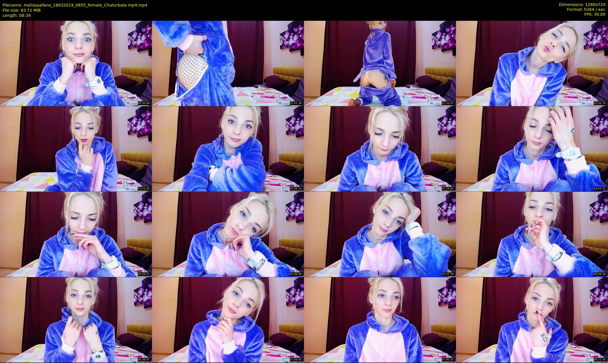 melissaallens — 9 minute Chaturbate female cam show recording, 720p, Mar 18, 2019