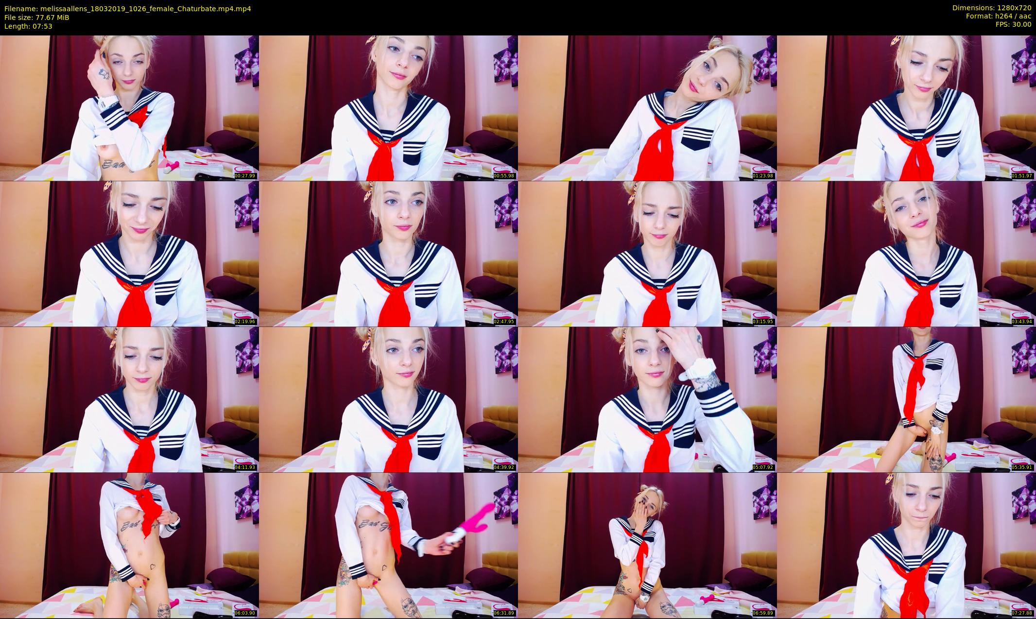 melissaallens — 8 minute Chaturbate female cam show recording, 720p, Mar 18, 2019
