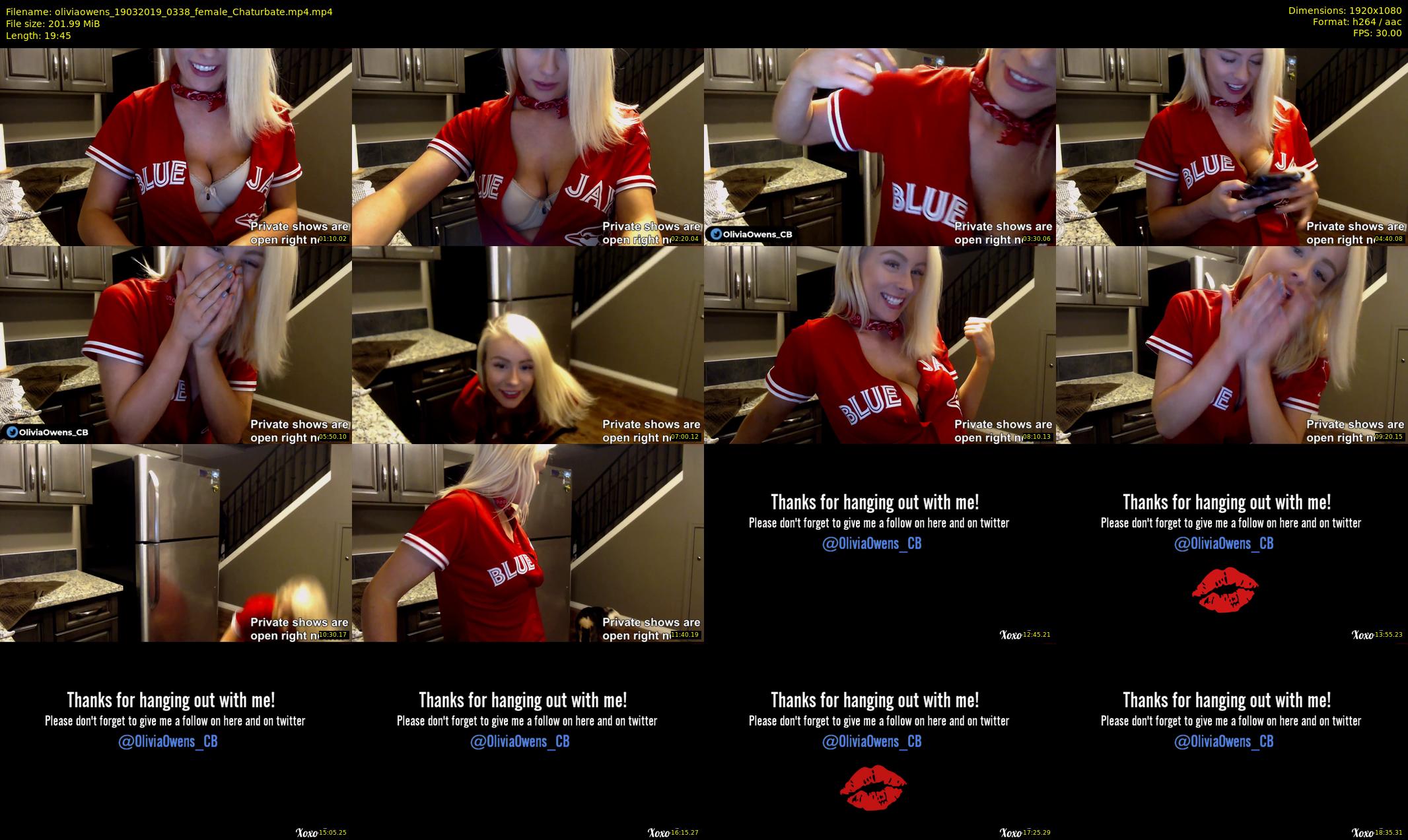 oliviaowens — 20 minute Chaturbate female cam show recording, 1080p, Mar 19, 2019