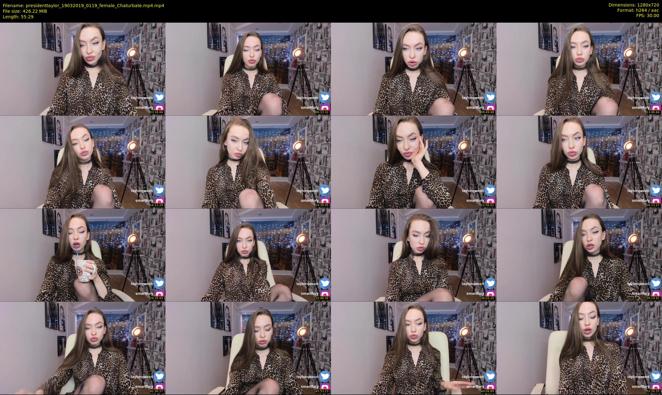 presidenttaylor — 56 minute Chaturbate female cam show recording, 720p, Mar 19, 2019