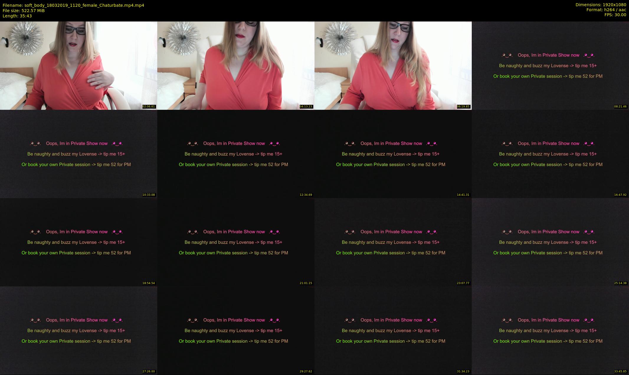 soft_body — 36 minute Chaturbate female cam show recording, 1080p, Mar 18, 2019