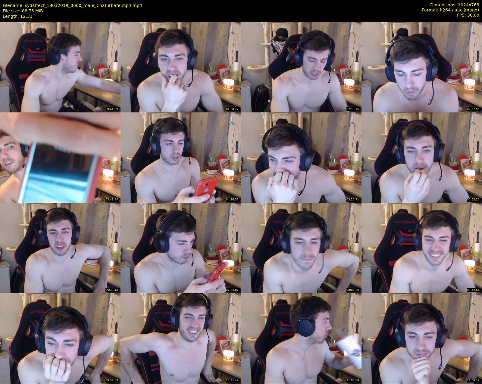 sydaffect — 13 minute Chaturbate male cam show recording, 720p, Mar 18, 2019