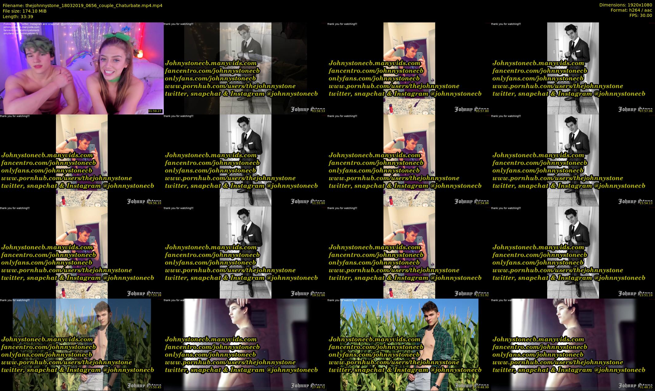 thejohnnystone — 34 minute Chaturbate male cam show recording, 1080p, Mar 18, 2019