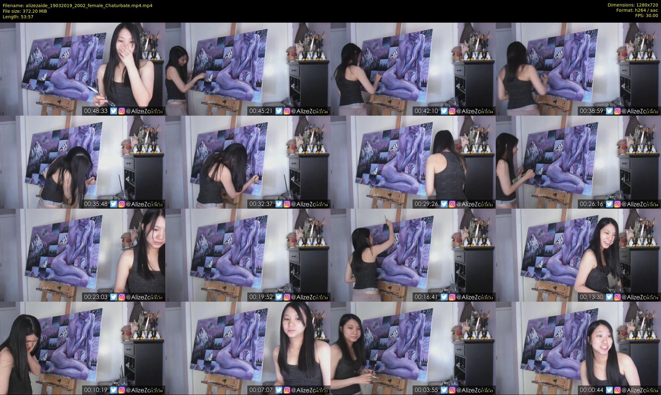 alizezaide — 54 minute Chaturbate female cam show recording, 720p, Mar 19, 2019