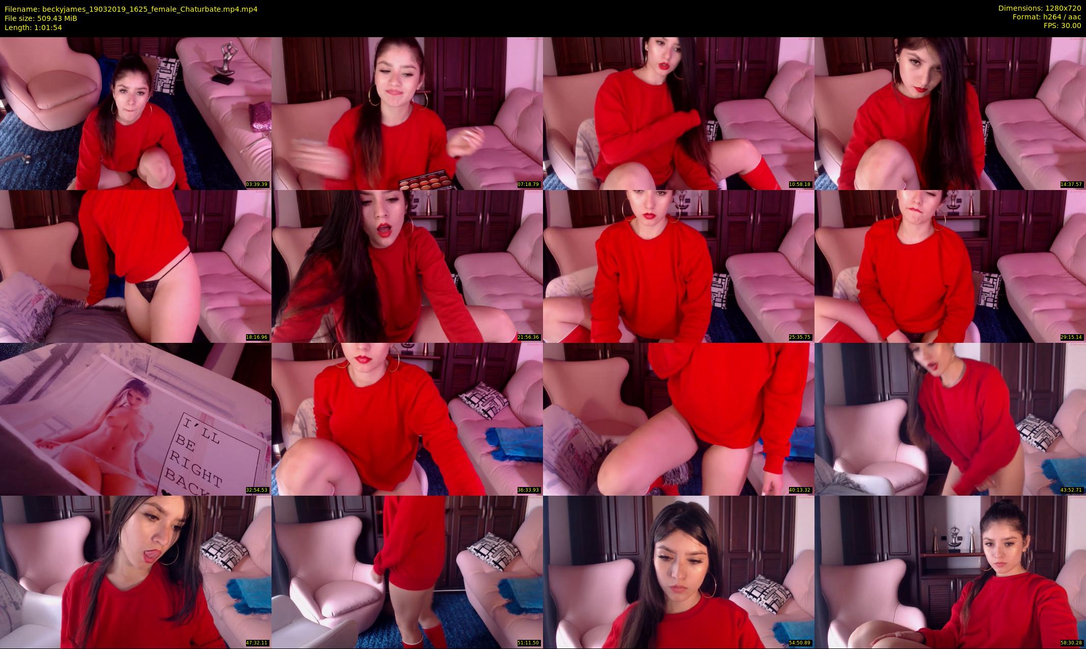 beckyjames — 62 minute Chaturbate female cam show recording, 720p, Mar 19, 2019