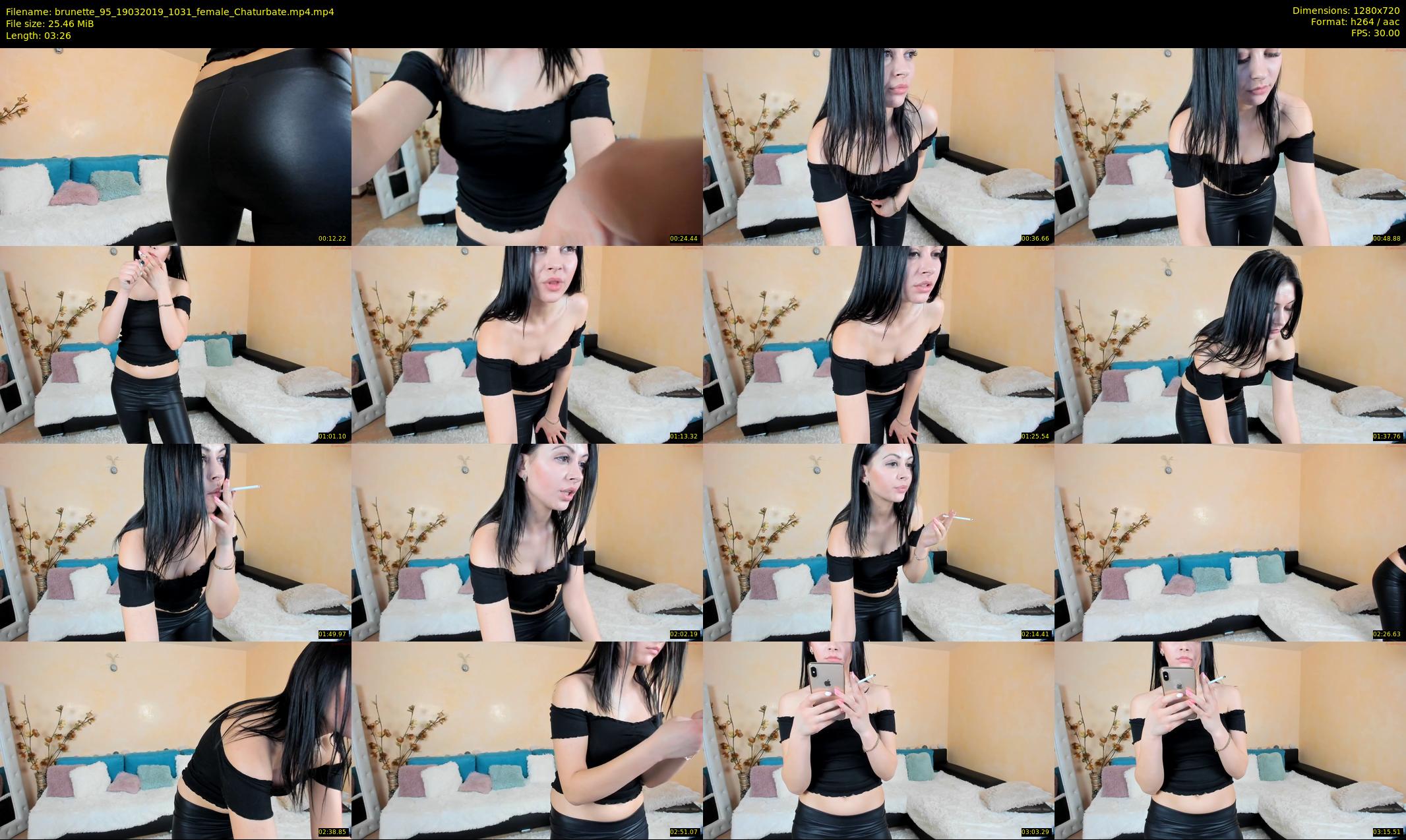 brunette_95 — 4 minute Chaturbate female cam show recording, 720p, Mar 19, 2019
