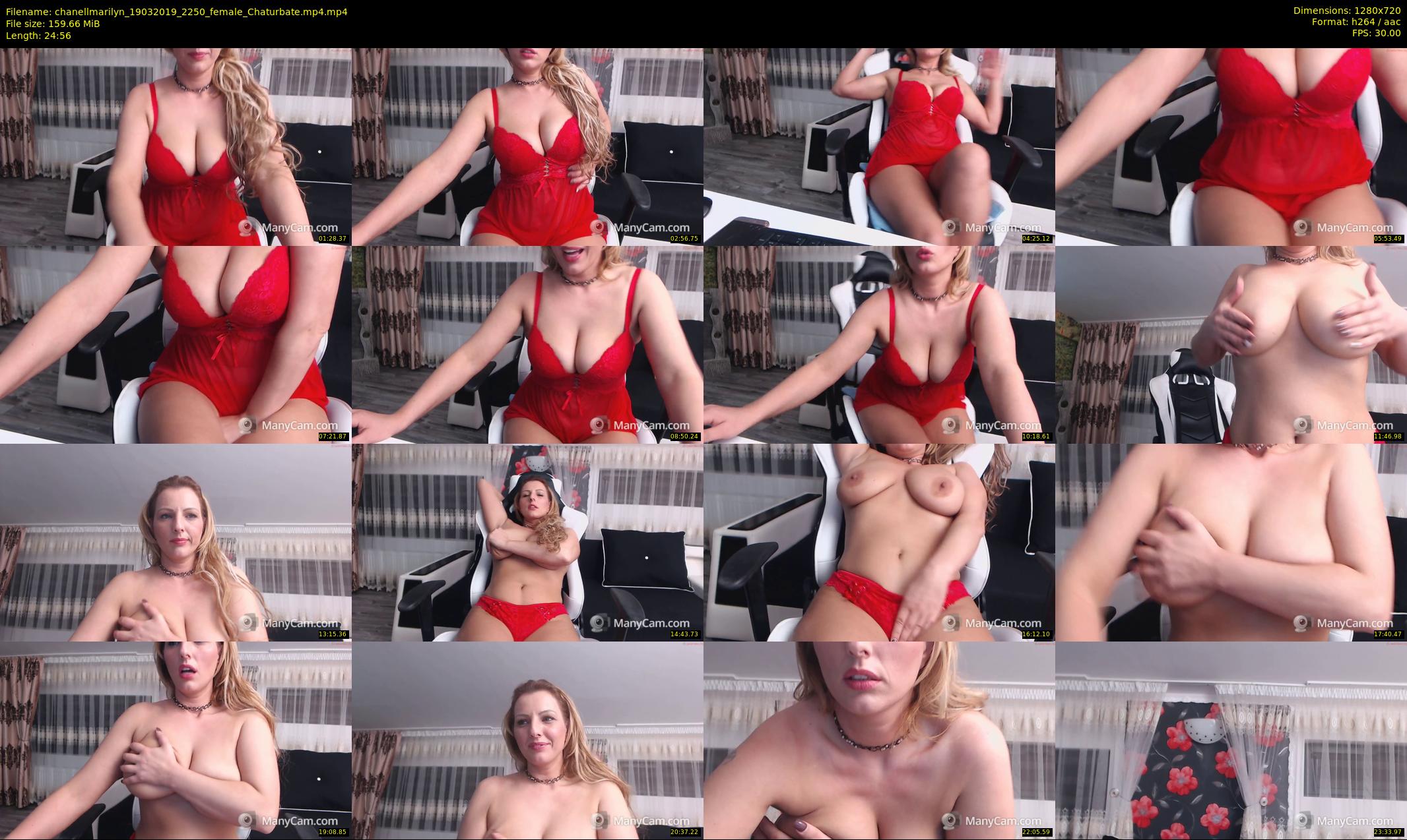 chanellmarilyn — 25 minute Chaturbate female cam show recording, 720p, Mar 19, 2019