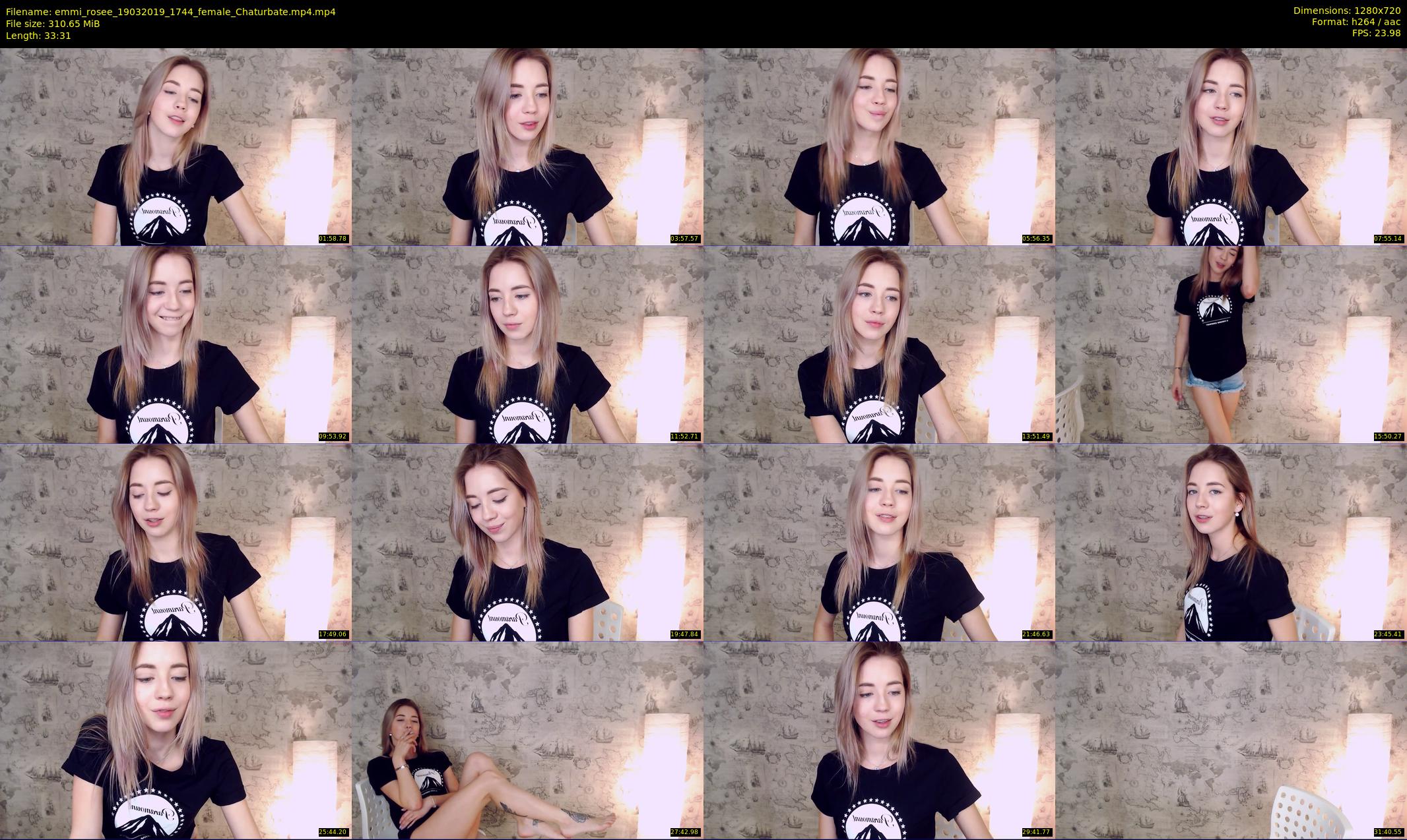 emmi_rosee — 34 minute Chaturbate female cam show recording, 720p, Mar 19, 2019