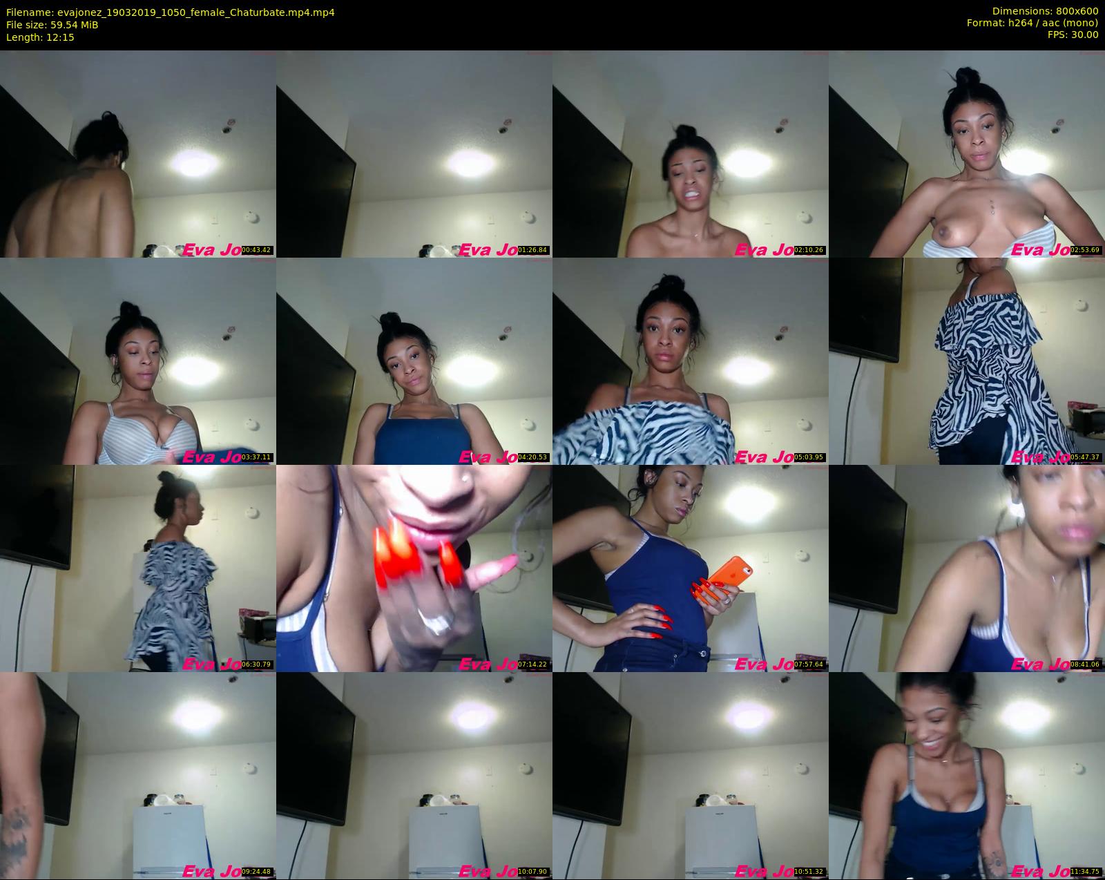 evajonez — 13 minute Chaturbate female cam show recording, 480p, Mar 19, 2019