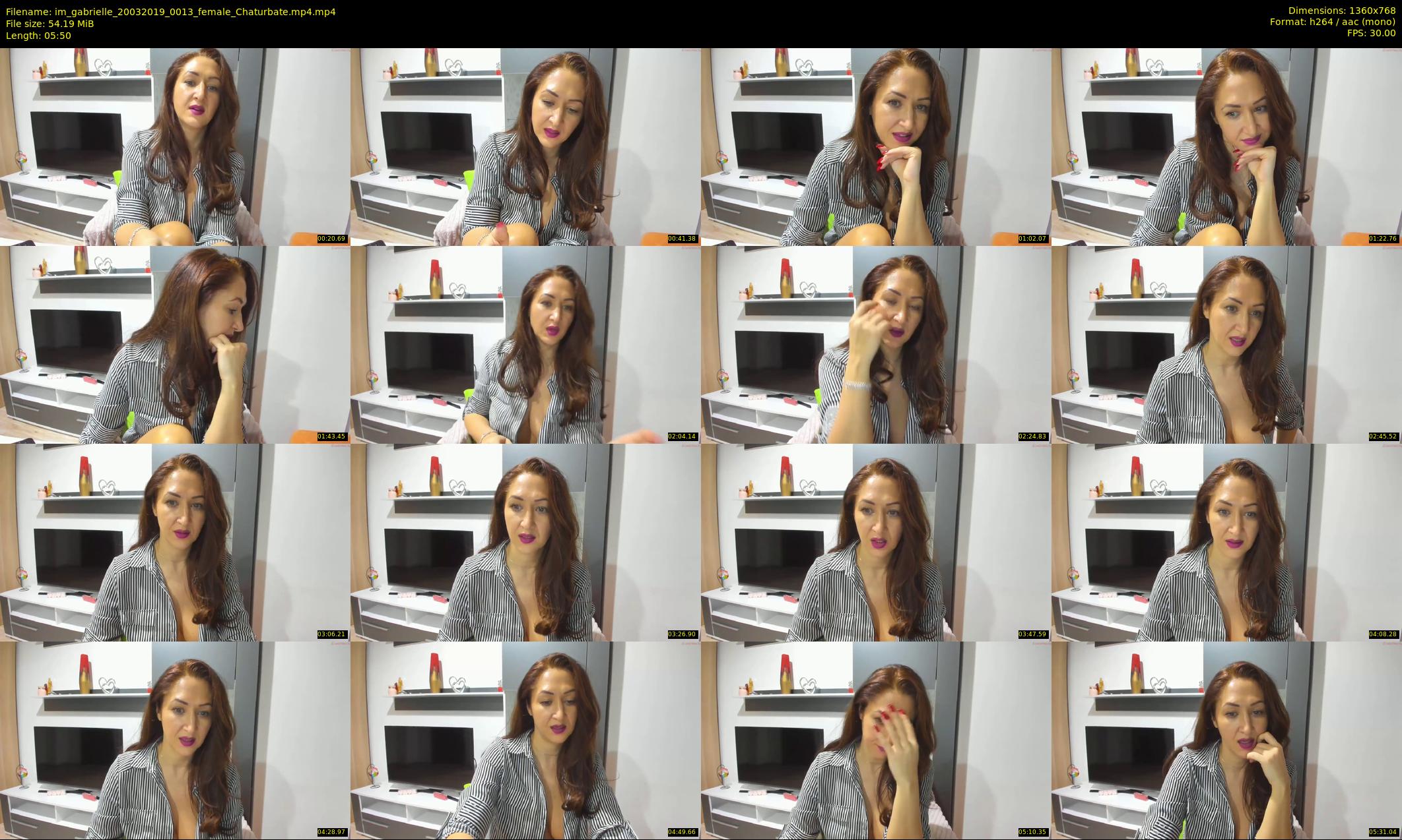 im_gabrielle — 6 minute Chaturbate female cam show recording, 720p, Mar 20, 2019