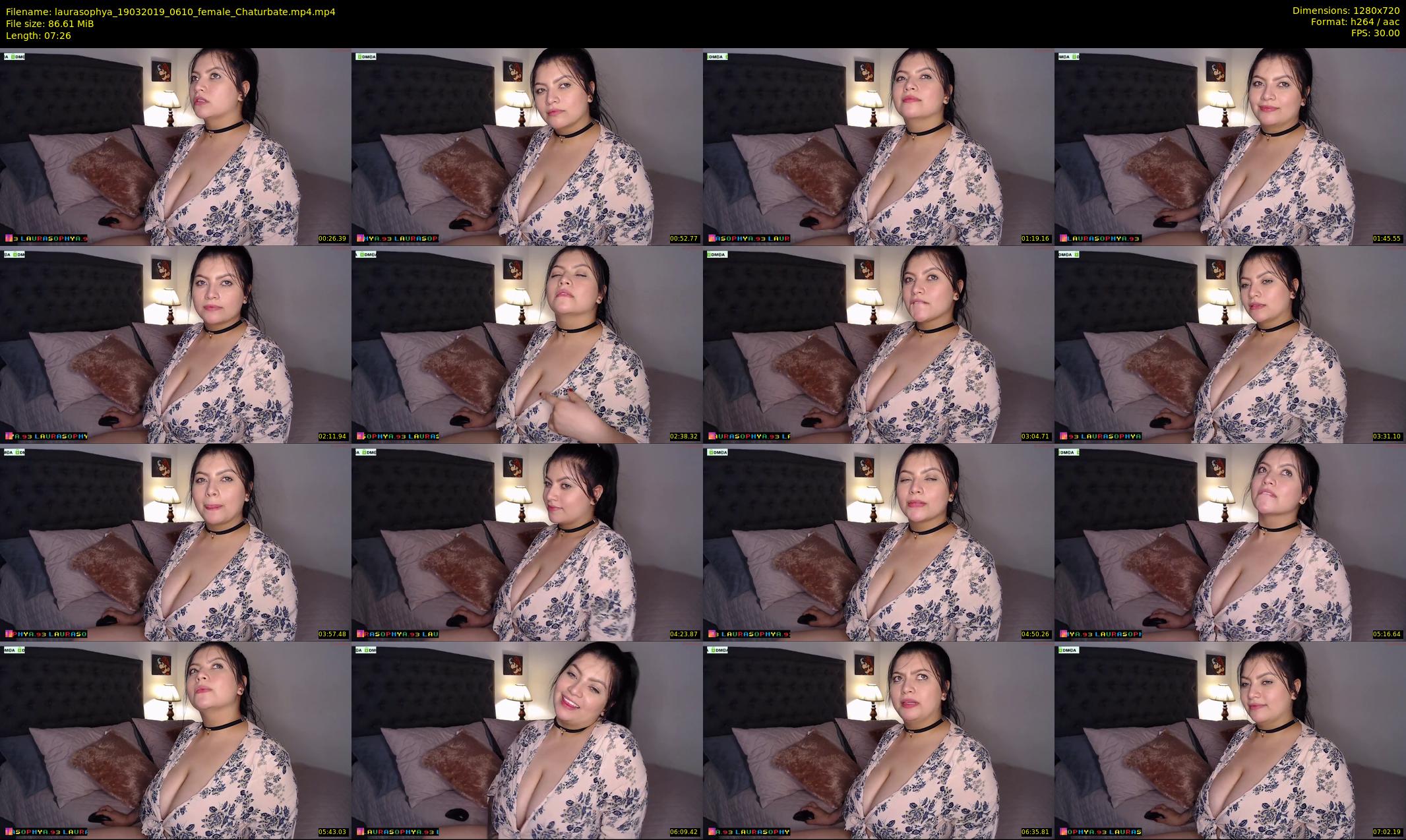 laurasophya — 8 minute Chaturbate female cam show recording, 720p, Mar 19, 2019