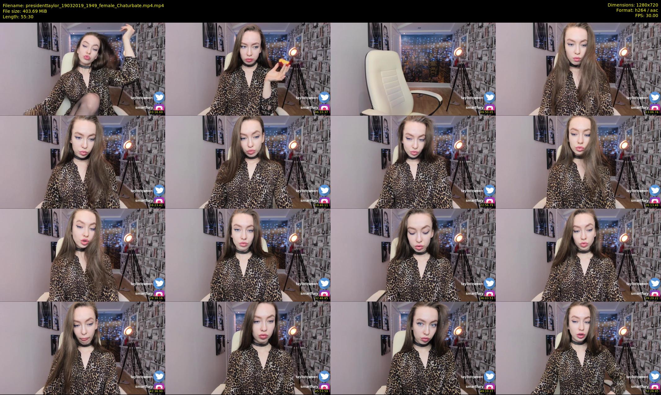 presidenttaylor — 56 minute Chaturbate female cam show recording, 720p, Mar 19, 2019