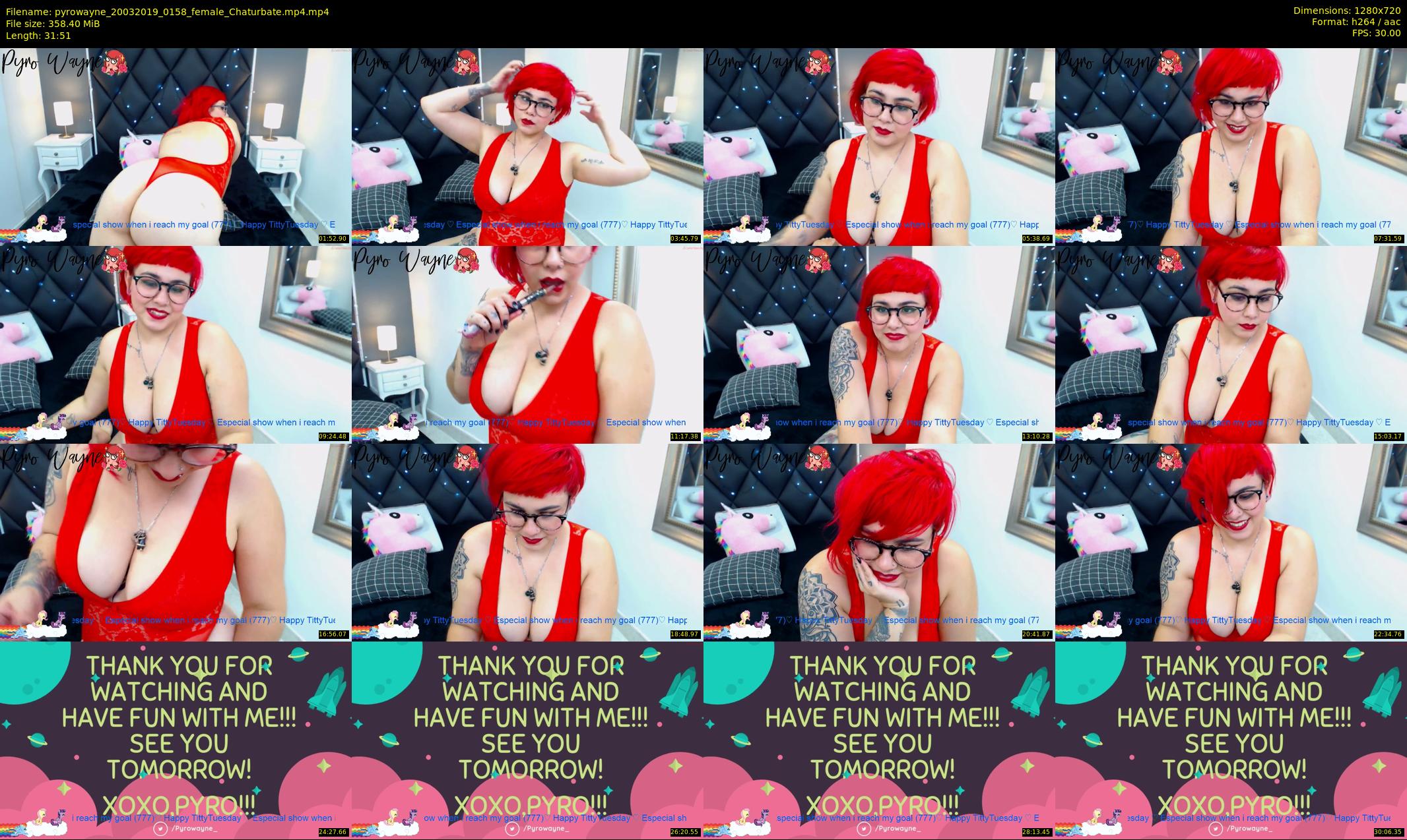 pyrowayne — 32 minute Chaturbate female cam show recording, 720p, Mar 20, 2019