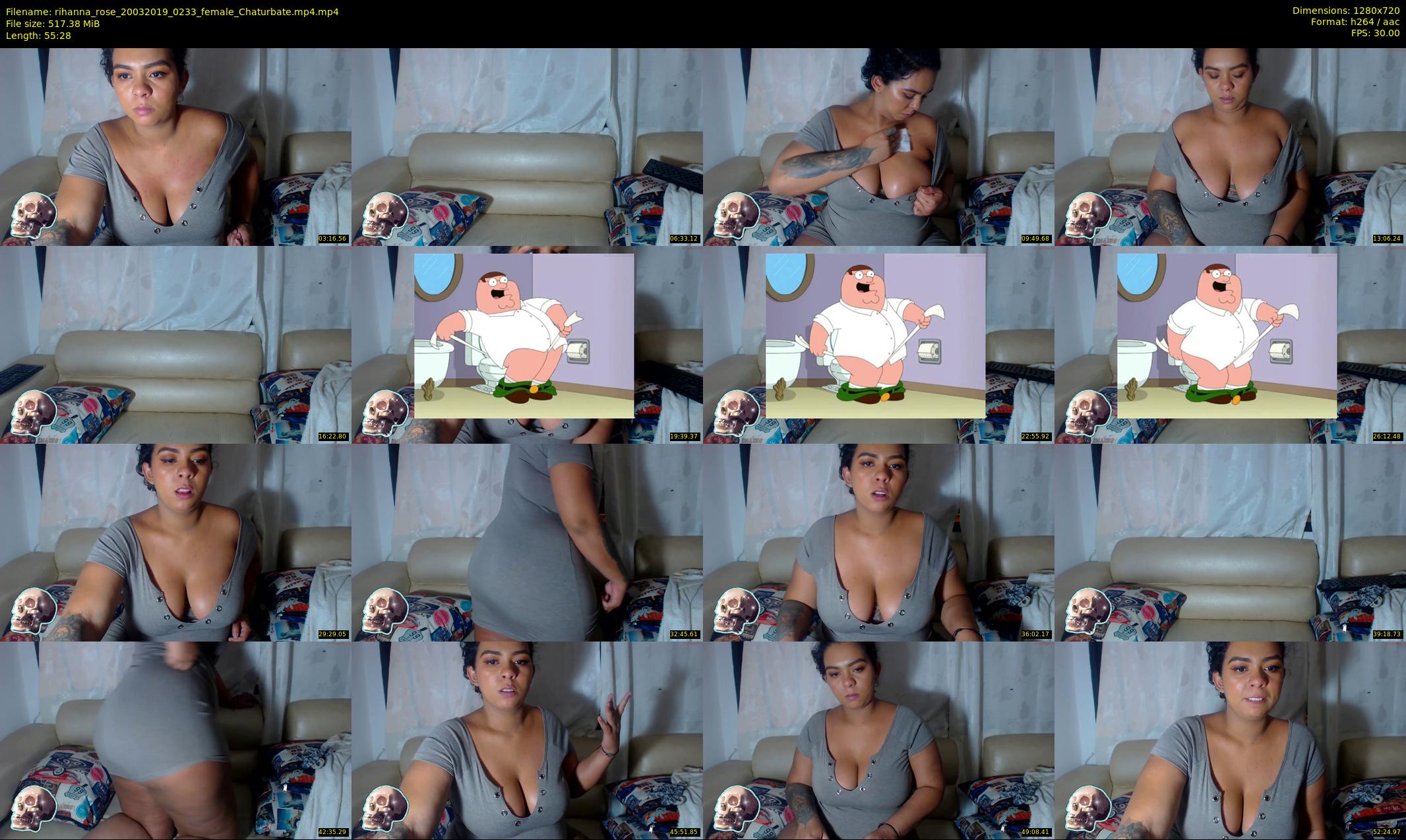 rihanna_rose — 56 minute Chaturbate female cam show recording, 720p, Mar 20, 2019