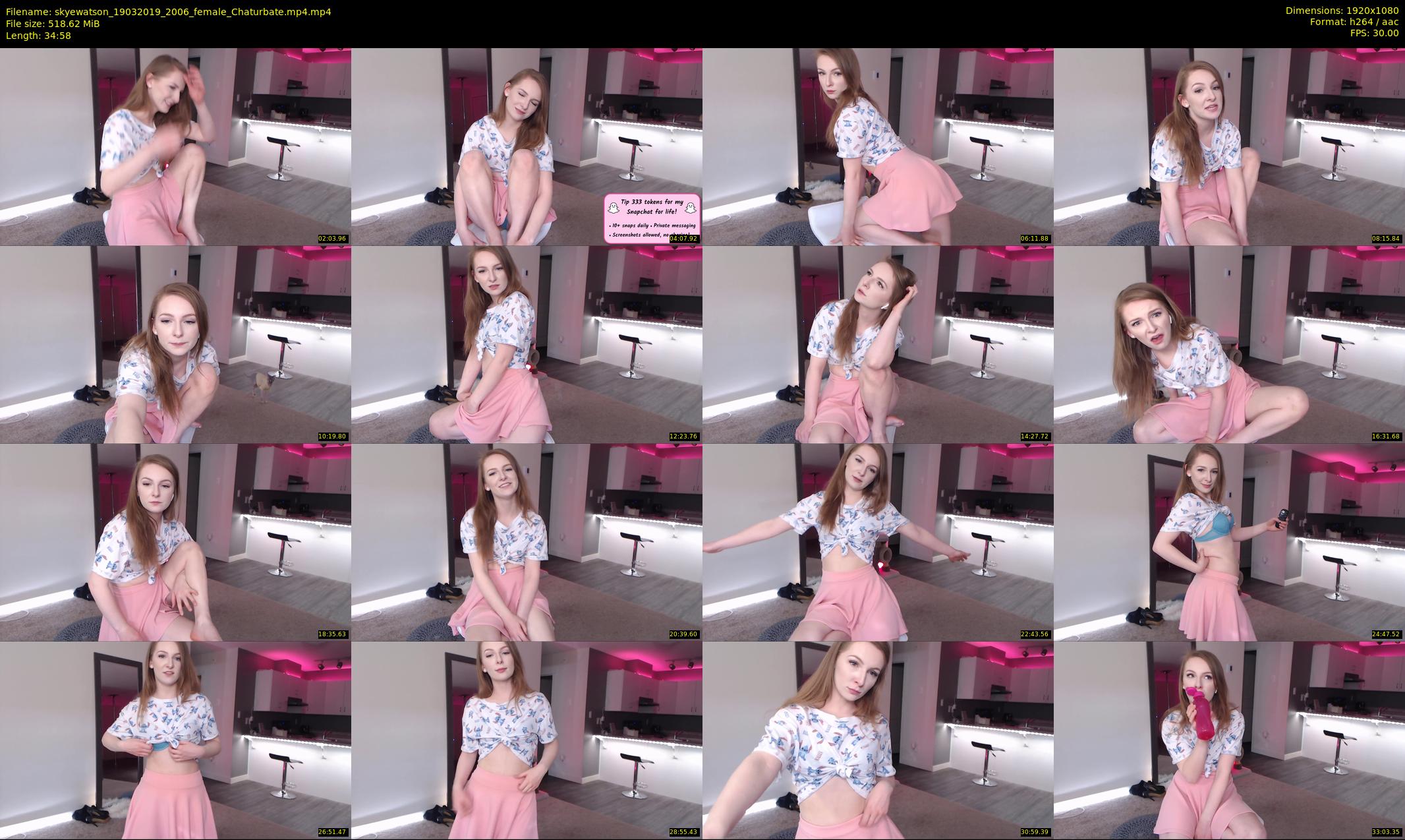 skyewatson — 35 minute Chaturbate female cam show recording, 1080p, Mar 19, 2019