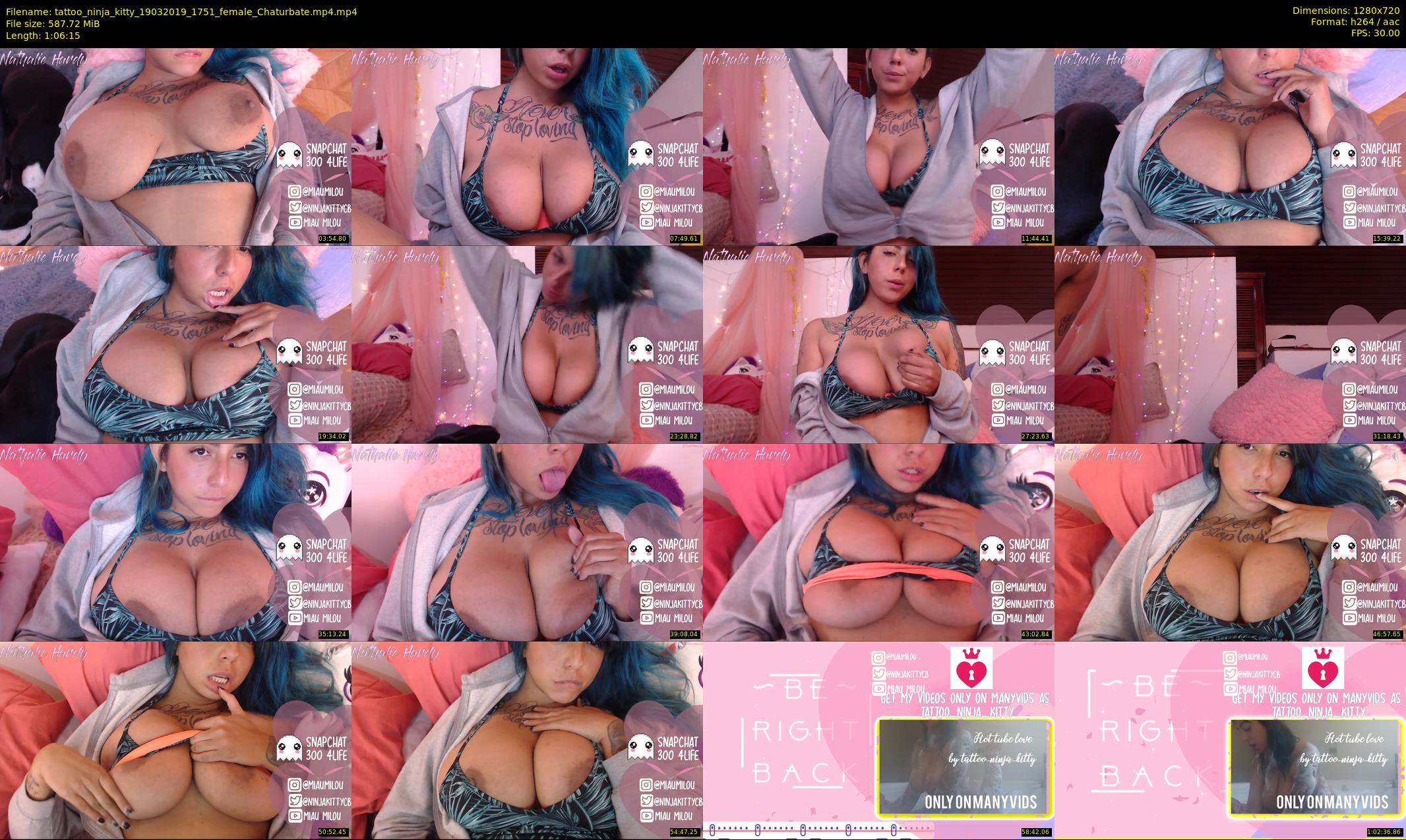 tattoo_ninja_kitty — 67 minute Chaturbate female cam show recording, 720p, Mar 19, 2019