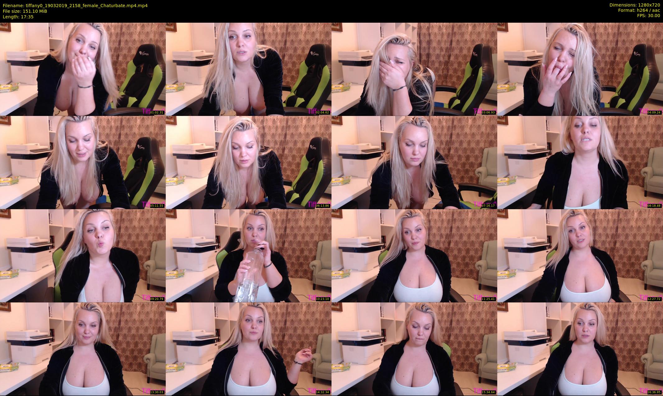 tiffany0 — 18 minute Chaturbate female cam show recording, 720p, Mar 19, 2019