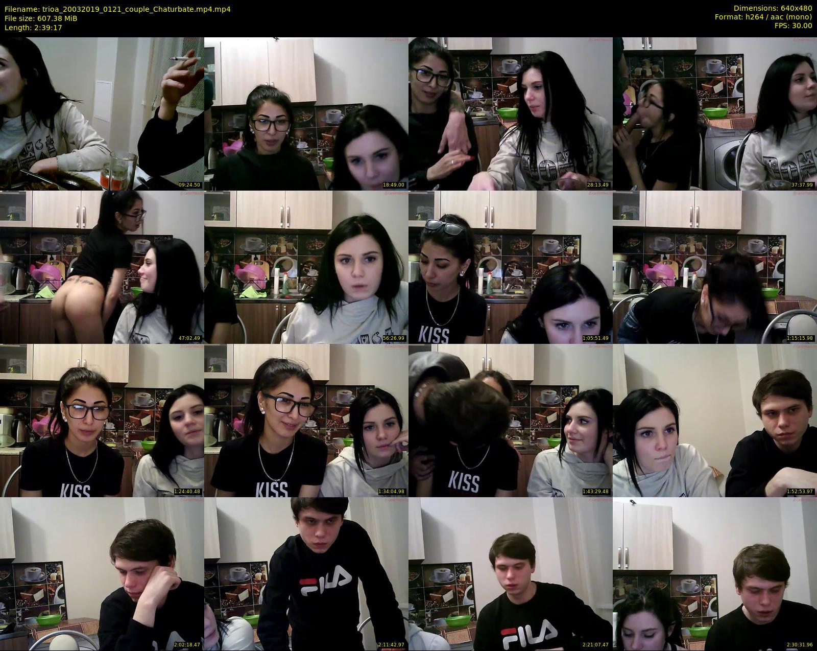 trioa — 160 minute Chaturbate couple cam show recording, 480p, Mar 20, 2019