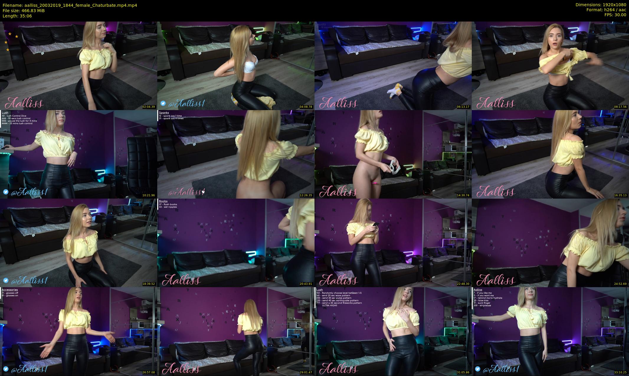 aalliss — 36 minute Chaturbate female cam show recording, 1080p, Mar 20, 2019