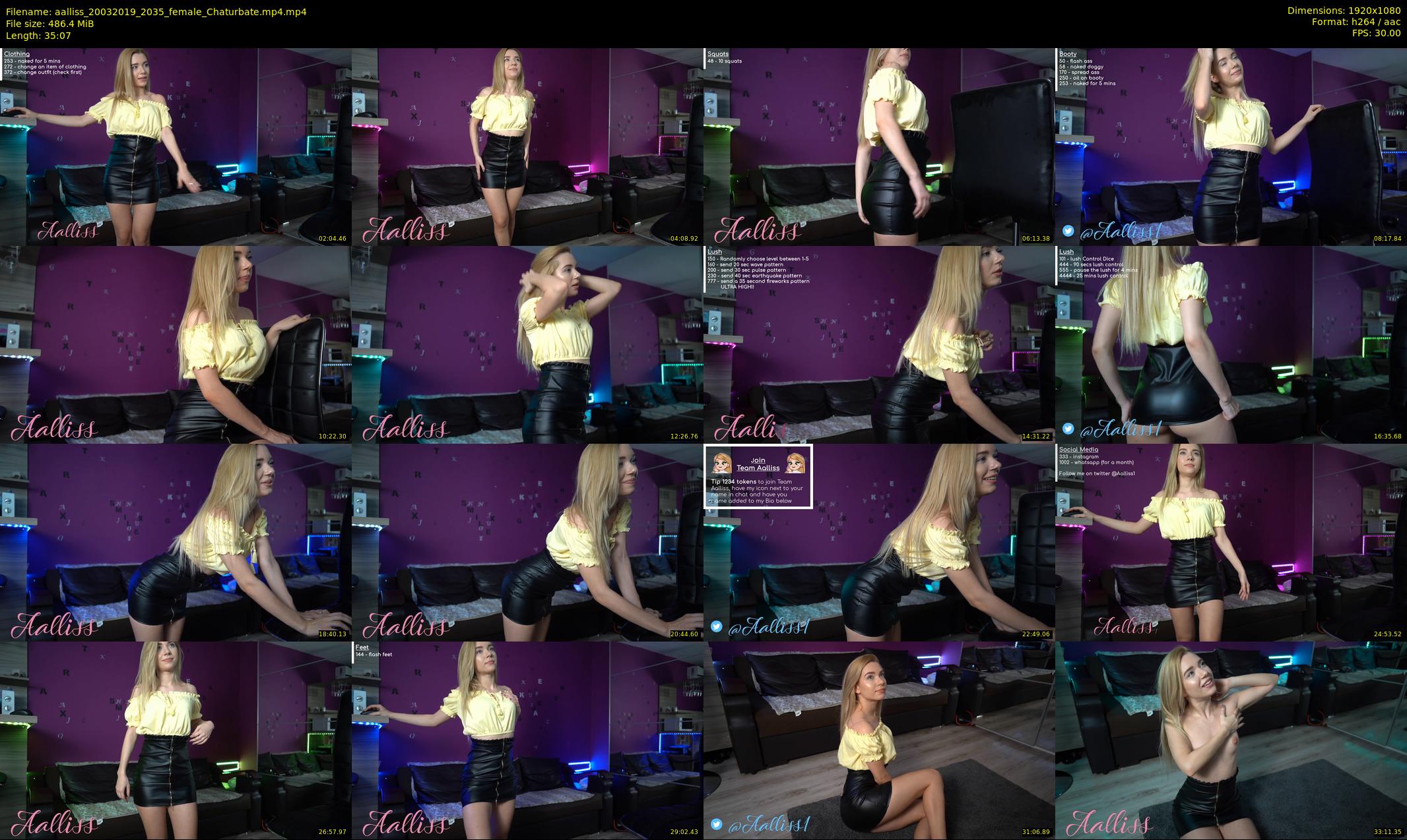 aalliss — 36 minute Chaturbate female cam show recording, 1080p, Mar 20, 2019