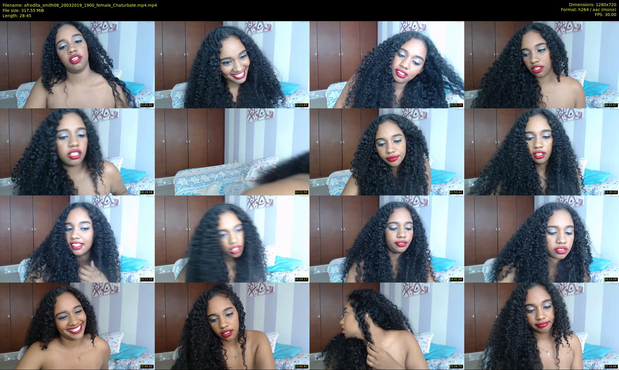 afrodita_smith08 — 29 minute Chaturbate female cam show recording, 720p, Mar 20, 2019
