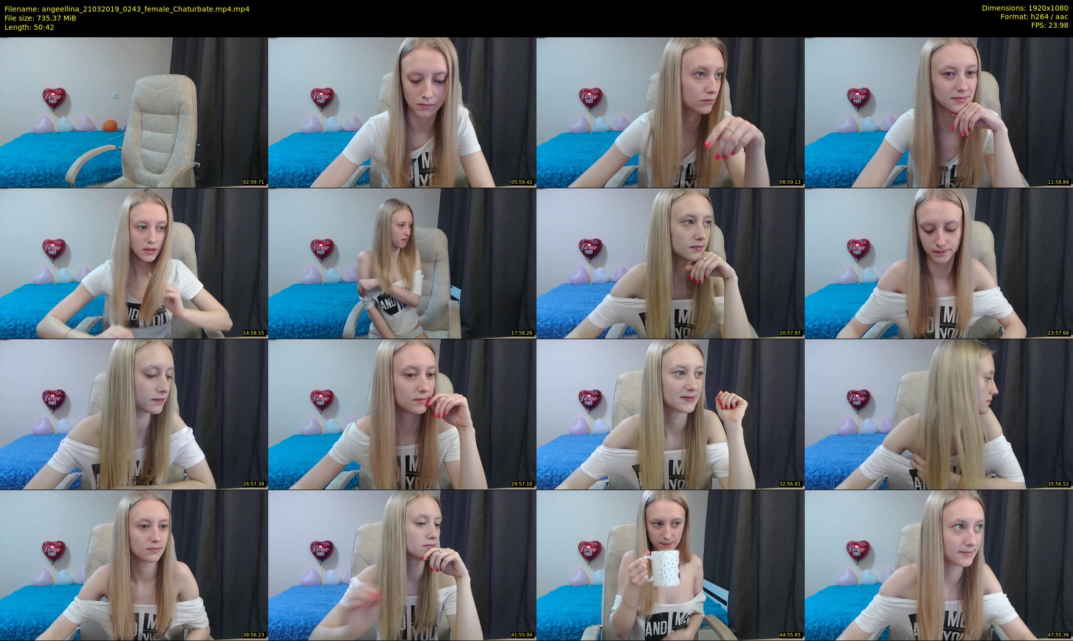 angeellina — 51 minute Chaturbate female cam show recording, 1080p, Mar 21, 2019