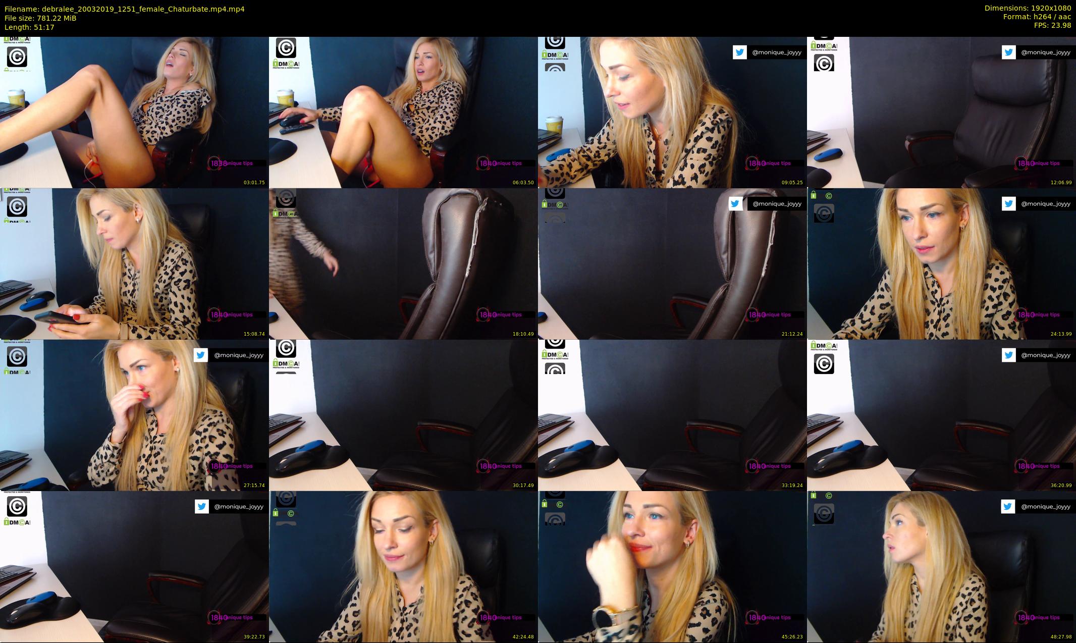 debralee — 52 minute Chaturbate female cam show recording, 1080p, Mar 20, 2019
