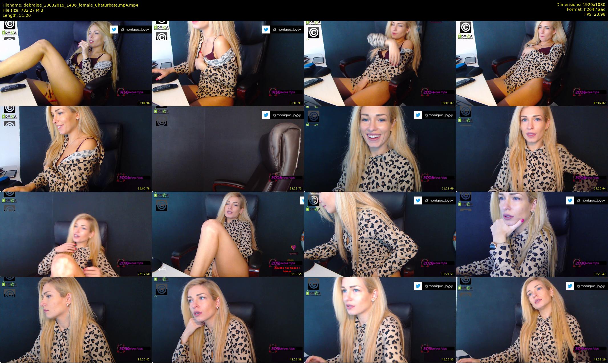 debralee — 52 minute Chaturbate female cam show recording, 1080p, Mar 20, 2019