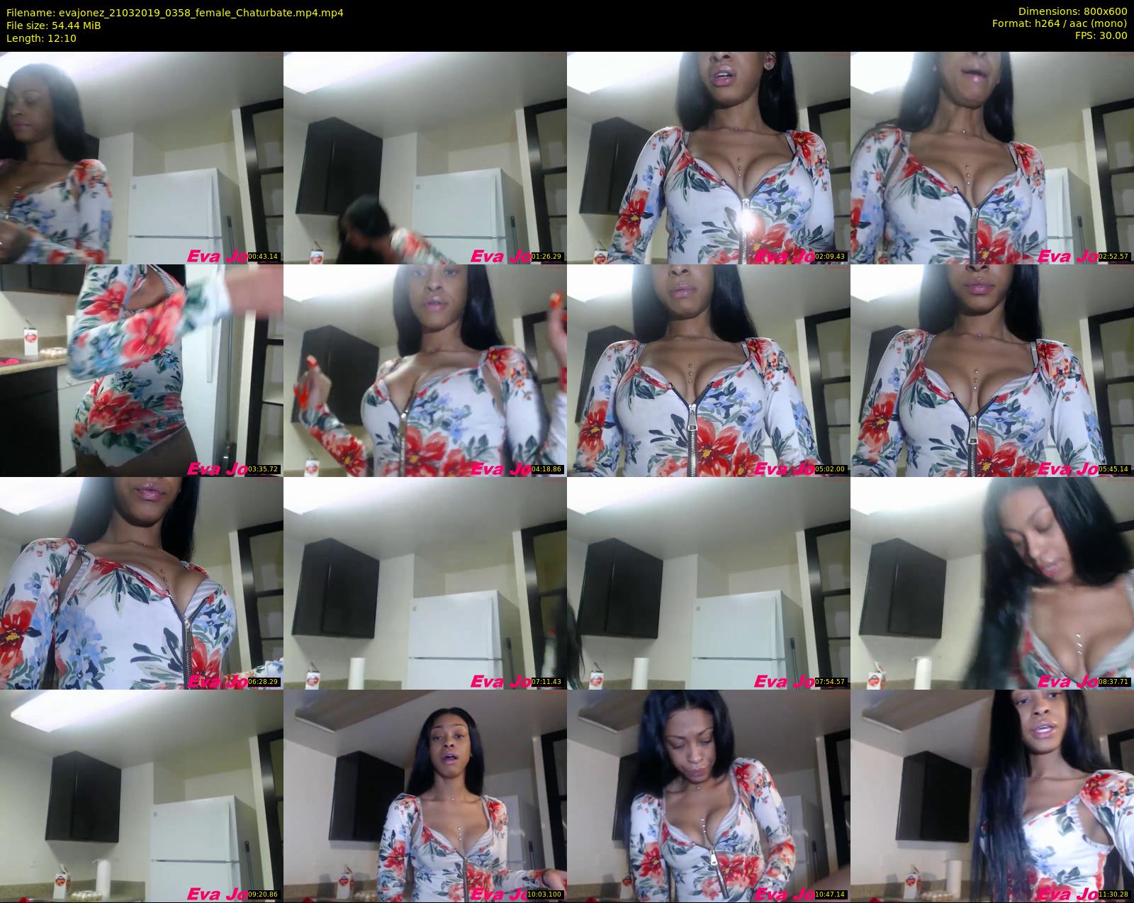 evajonez — 13 minute Chaturbate female cam show recording, 480p, Mar 21, 2019