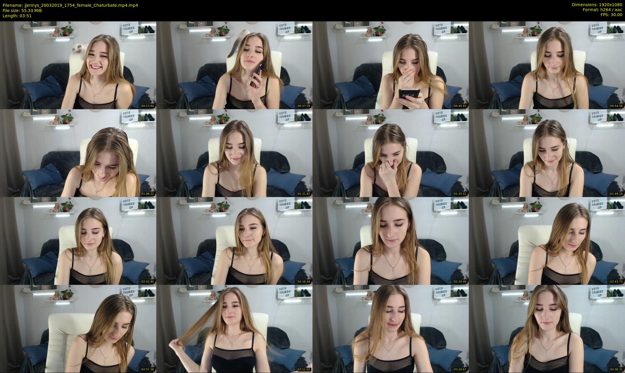 jjennys — 4 minute Chaturbate female cam show recording, 1080p, Mar 20, 2019